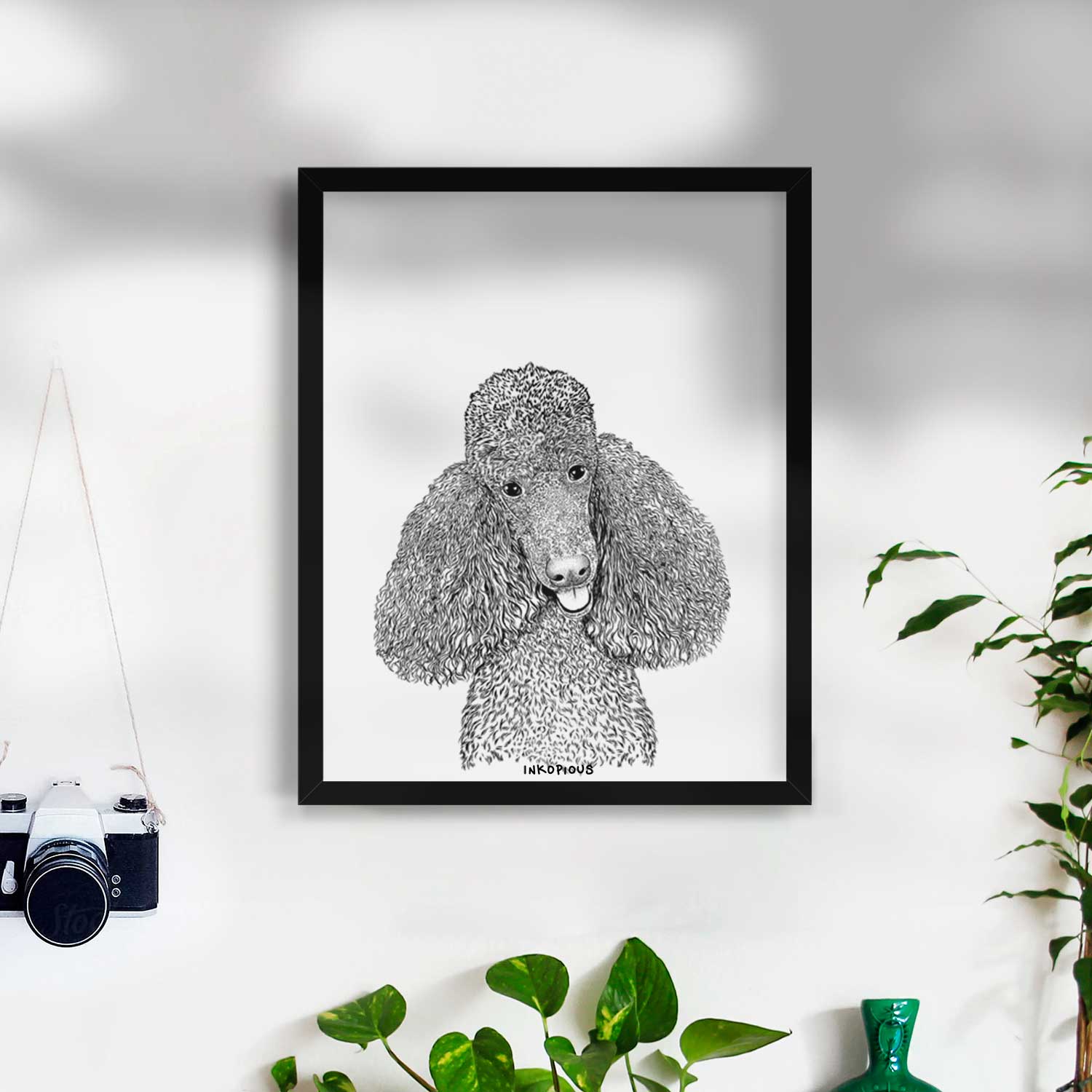 Henry the Standard Poodle Art Print