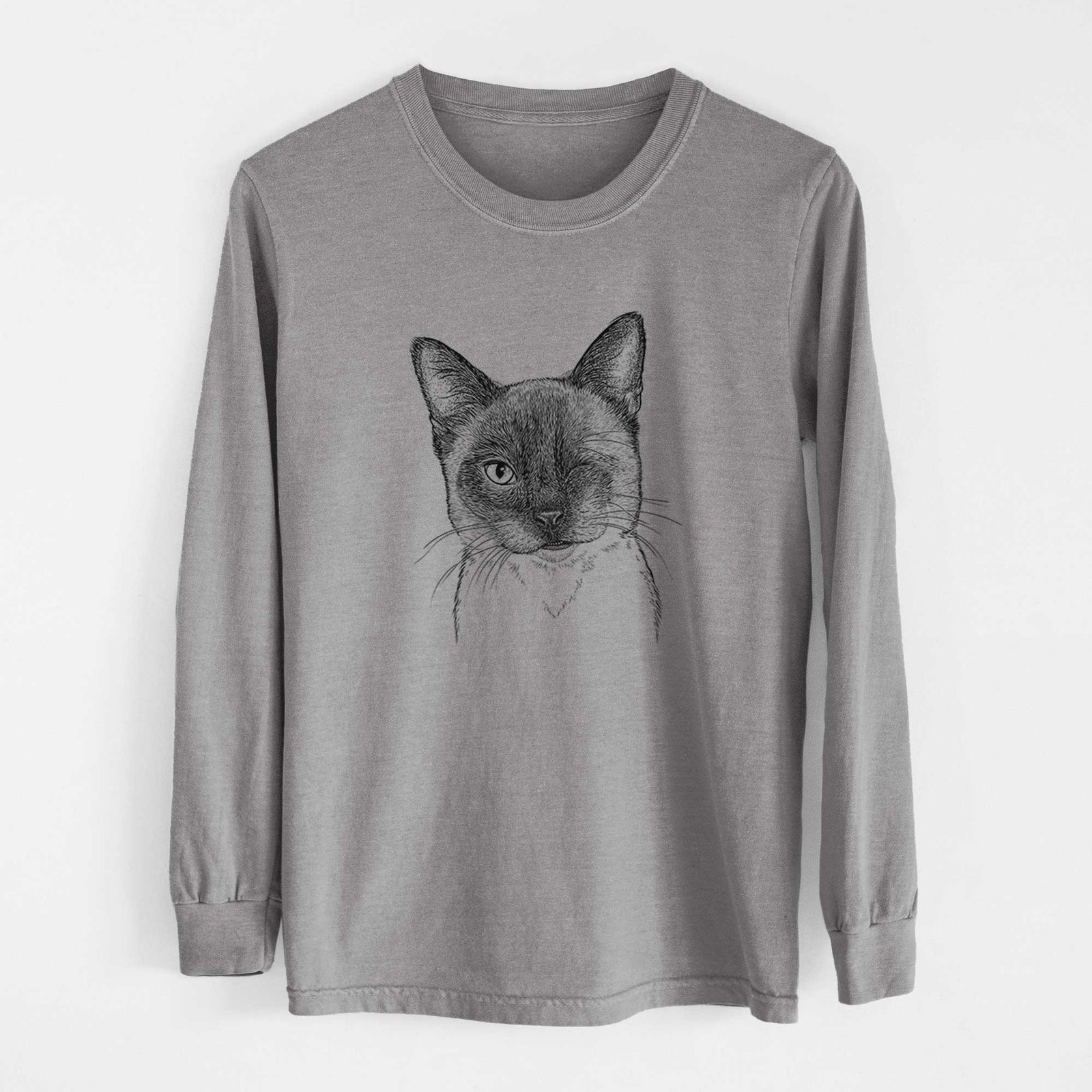 Bare Hoggle the Siamese Cat - Heavyweight 100% Cotton Long Sleeve