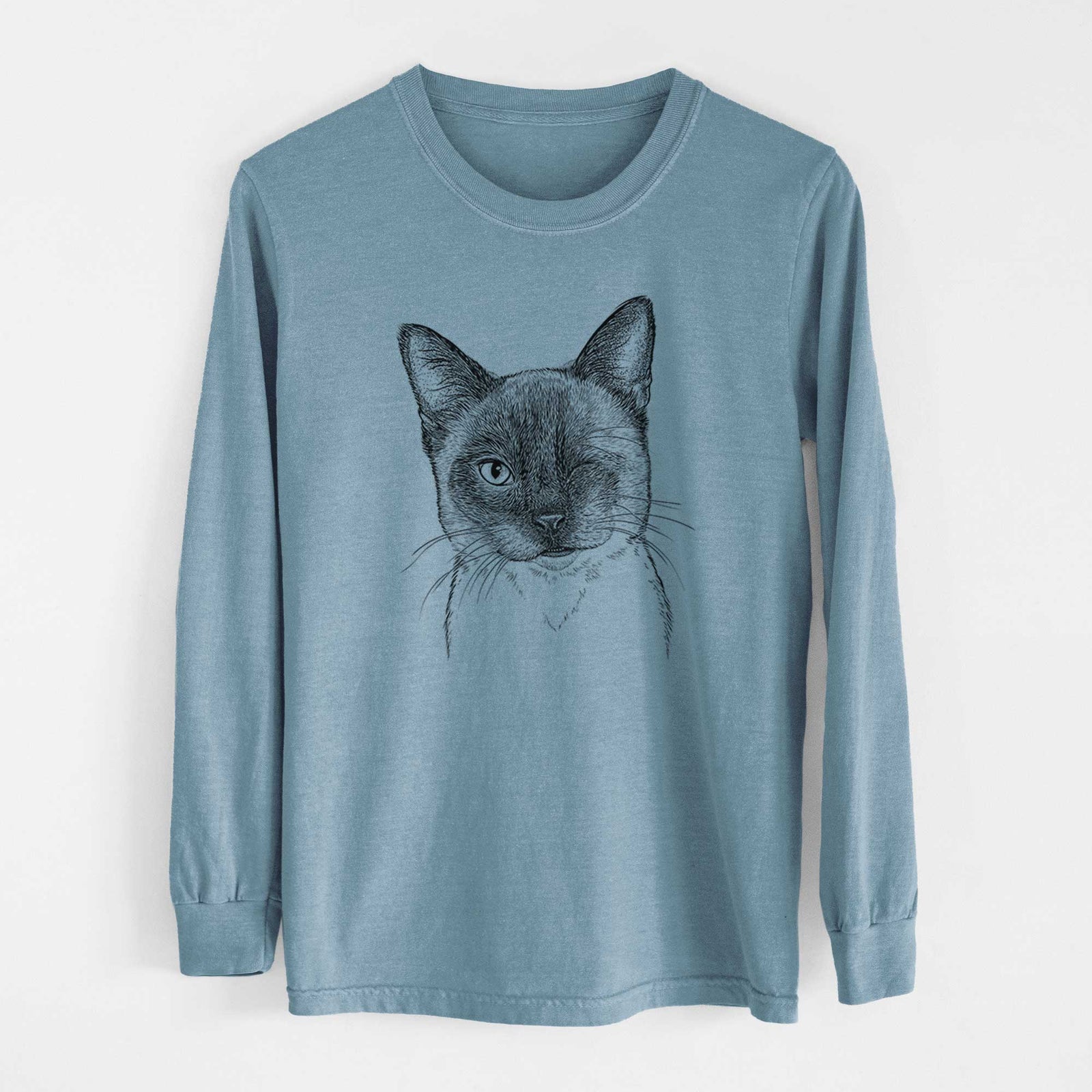 Bare Hoggle the Siamese Cat - Heavyweight 100% Cotton Long Sleeve