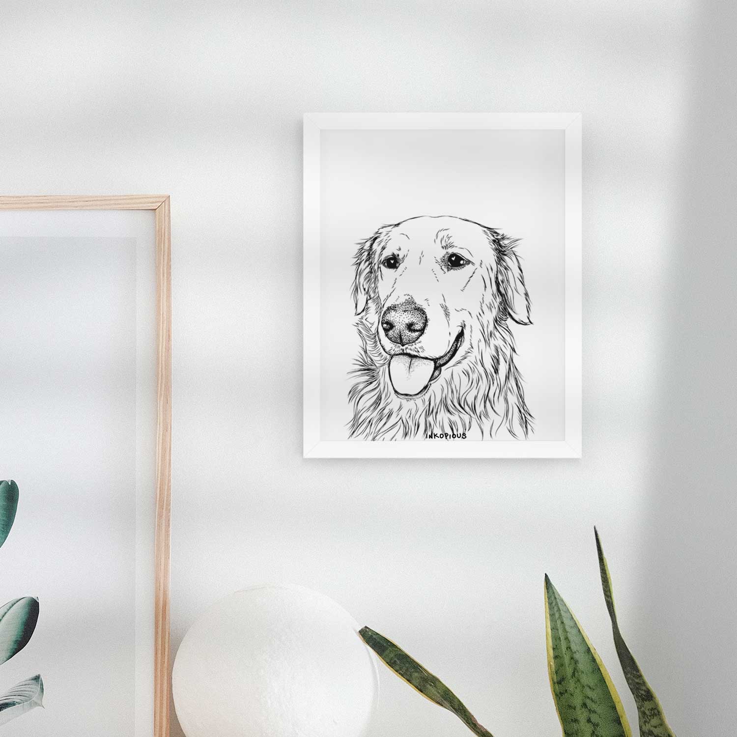 Hopper the Golden Retriever Art Print