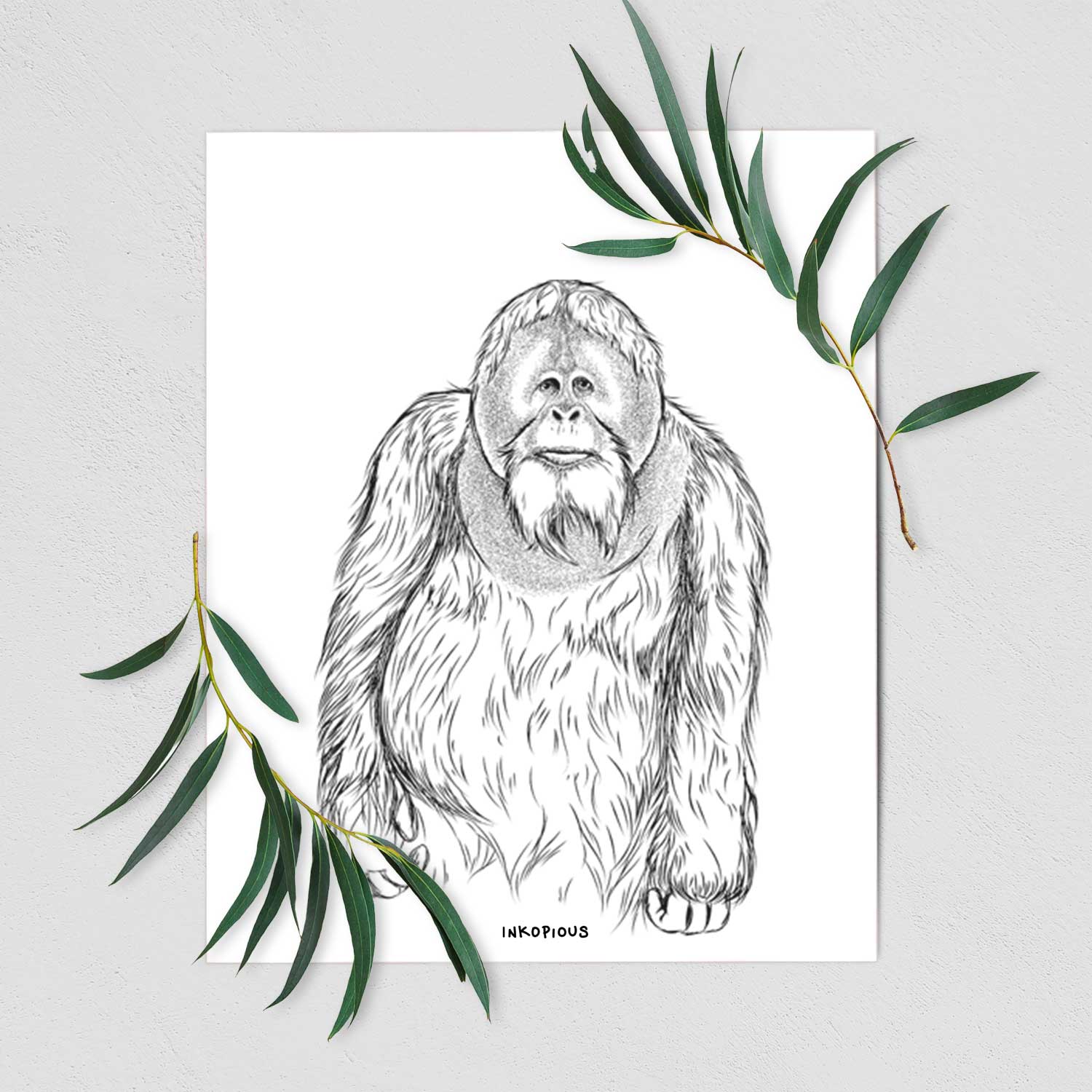 Horace the Male Orangutan Art Print