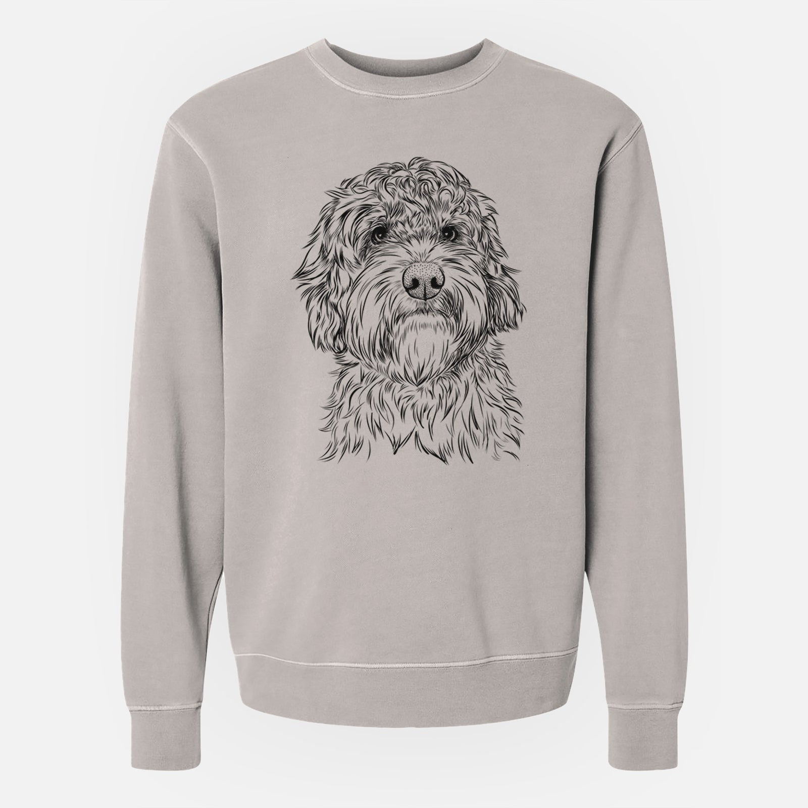 Bare Huckleberry the Australian Labradoodle - Unisex Pigment Dyed Crew Sweatshirt