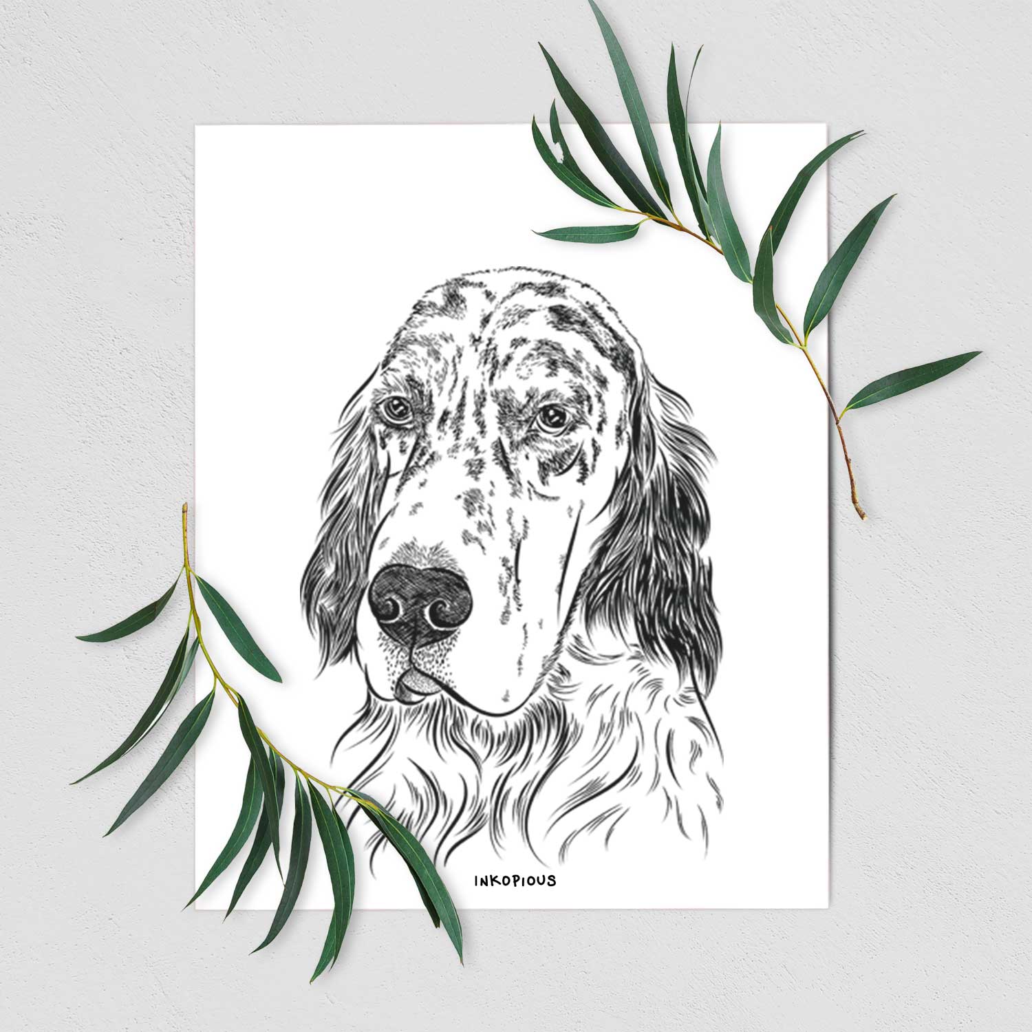 Hutch the English Setter Art Print