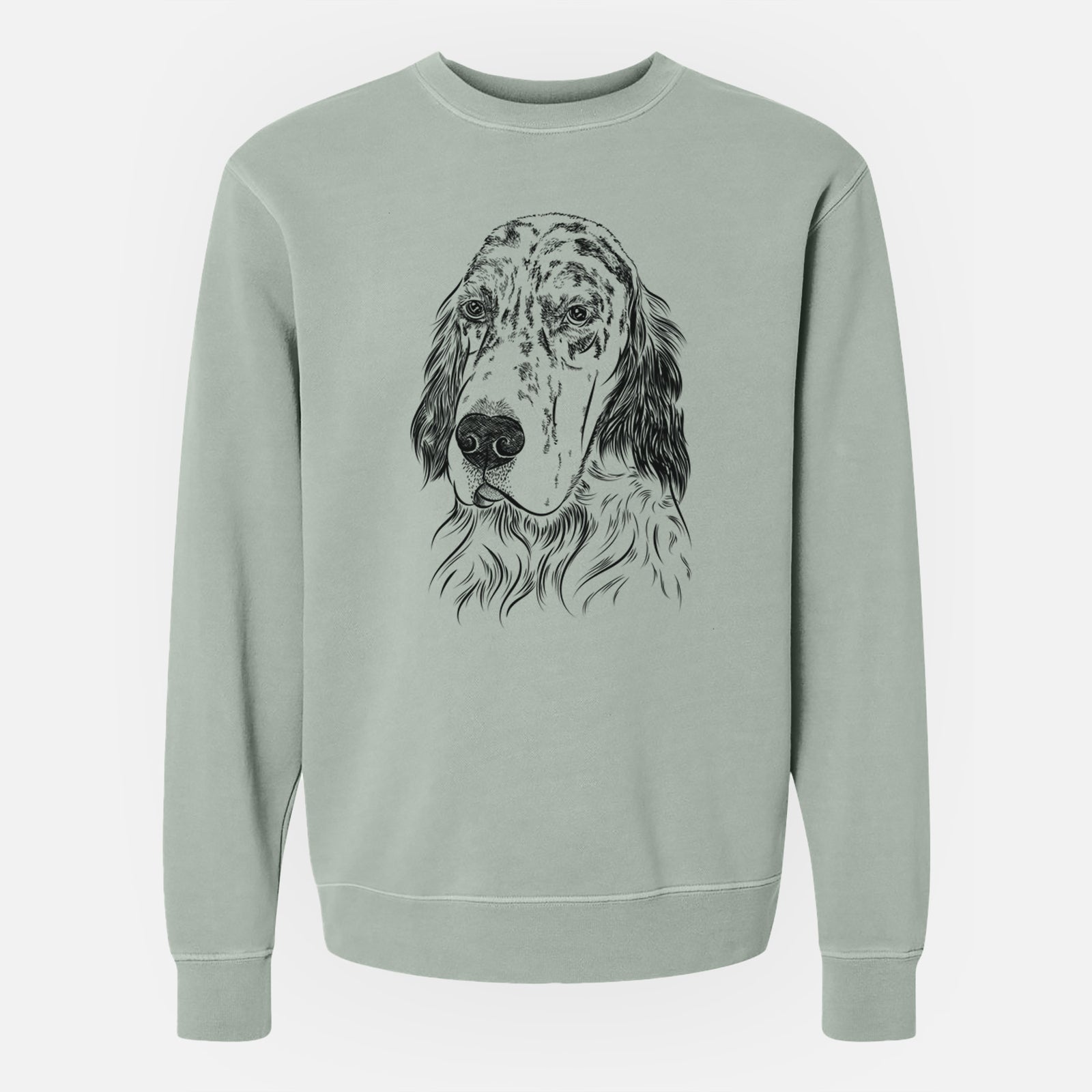 Bare Hutch the English Setter - Unisex Pigment Dyed Crew Sweatshirt