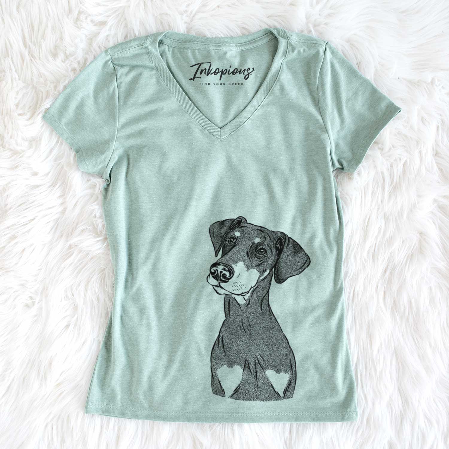 Bare Iroh the Doberman Pinscher - Women's V-neck Shirt