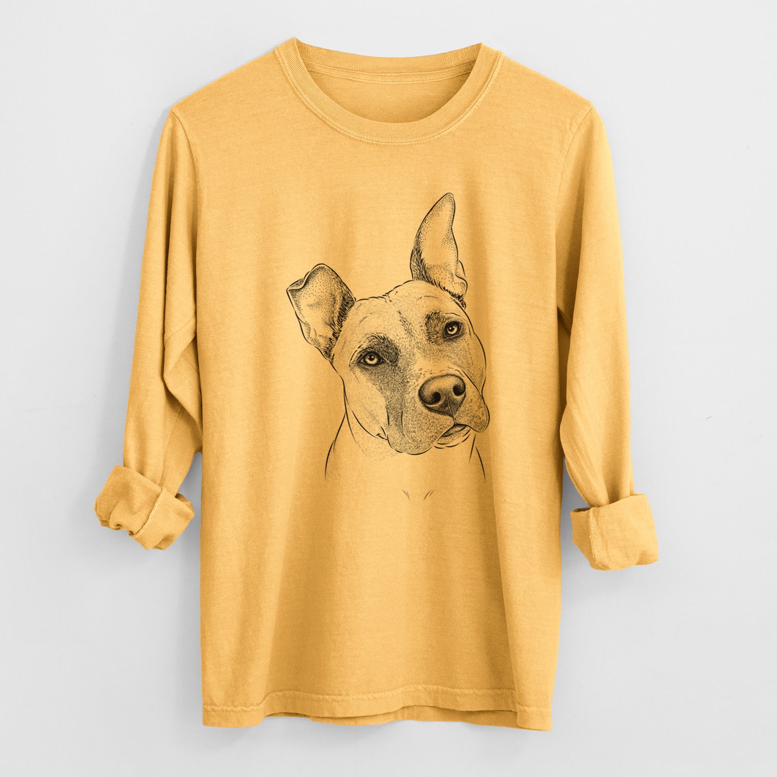 Bare Ivy the Pitbull Mix - Heavyweight 100% Cotton Long Sleeve