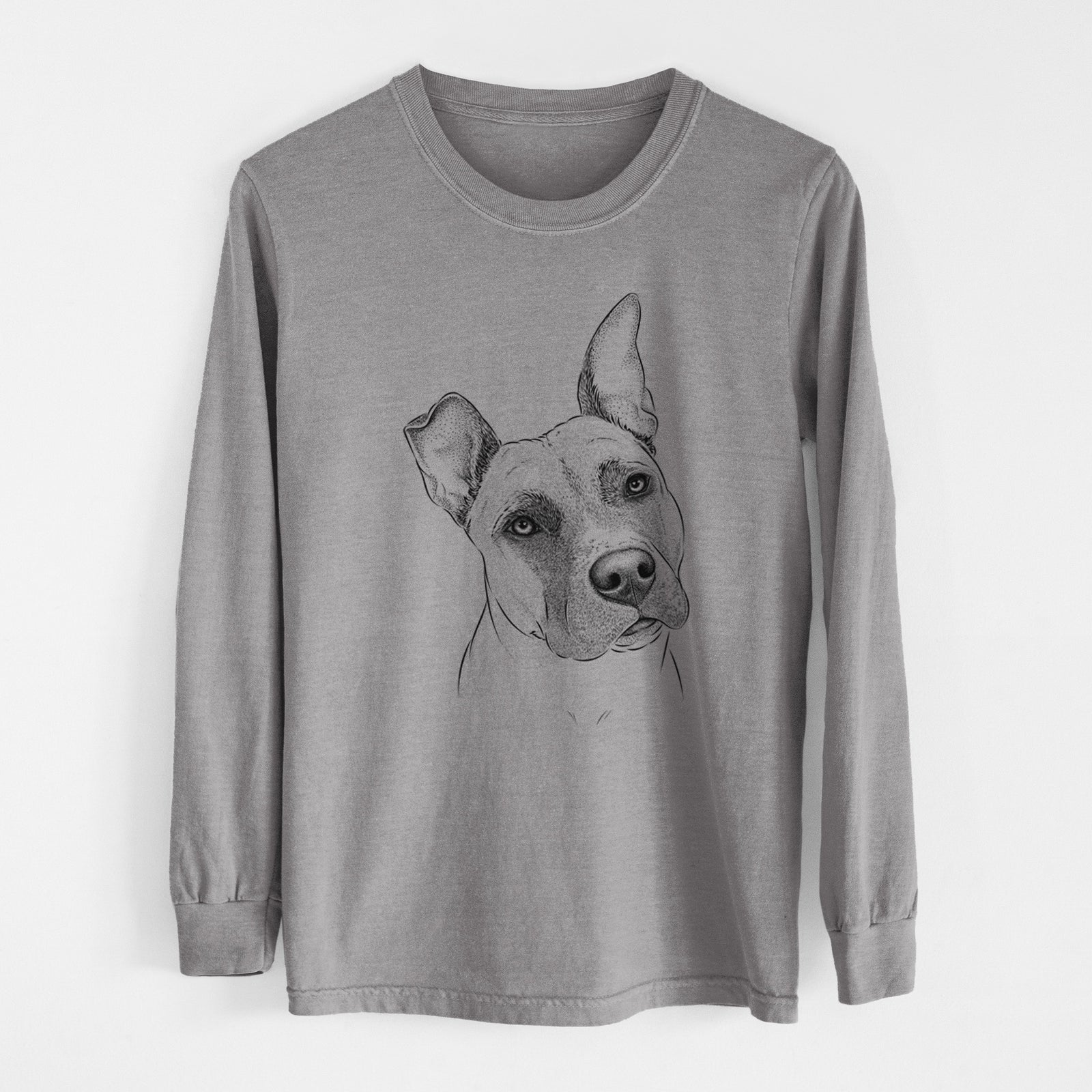 Bare Ivy the Pitbull Mix - Heavyweight 100% Cotton Long Sleeve