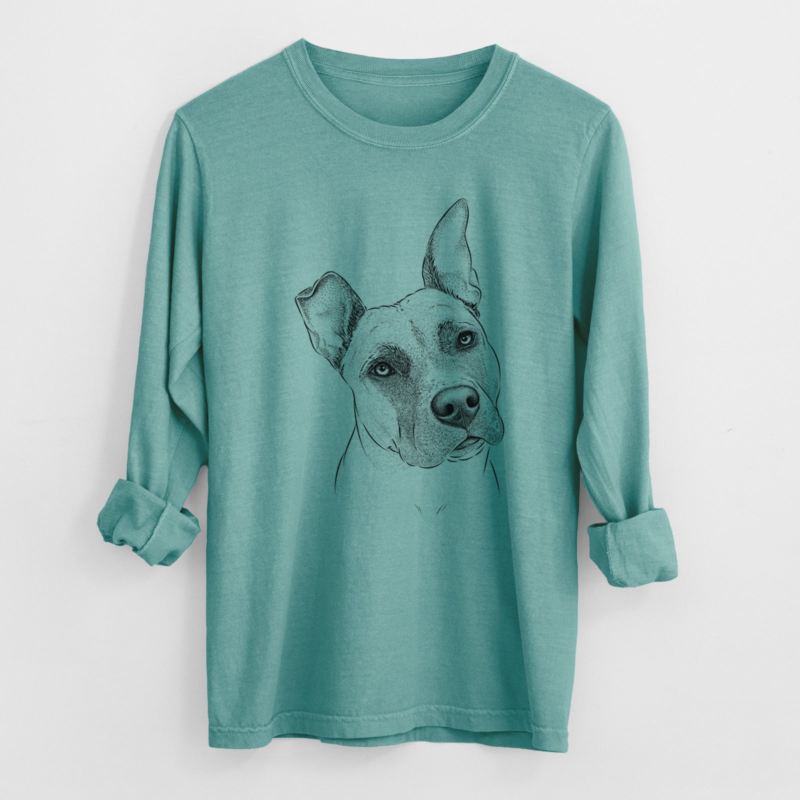 Bare Ivy the Pitbull Mix - Heavyweight 100% Cotton Long Sleeve