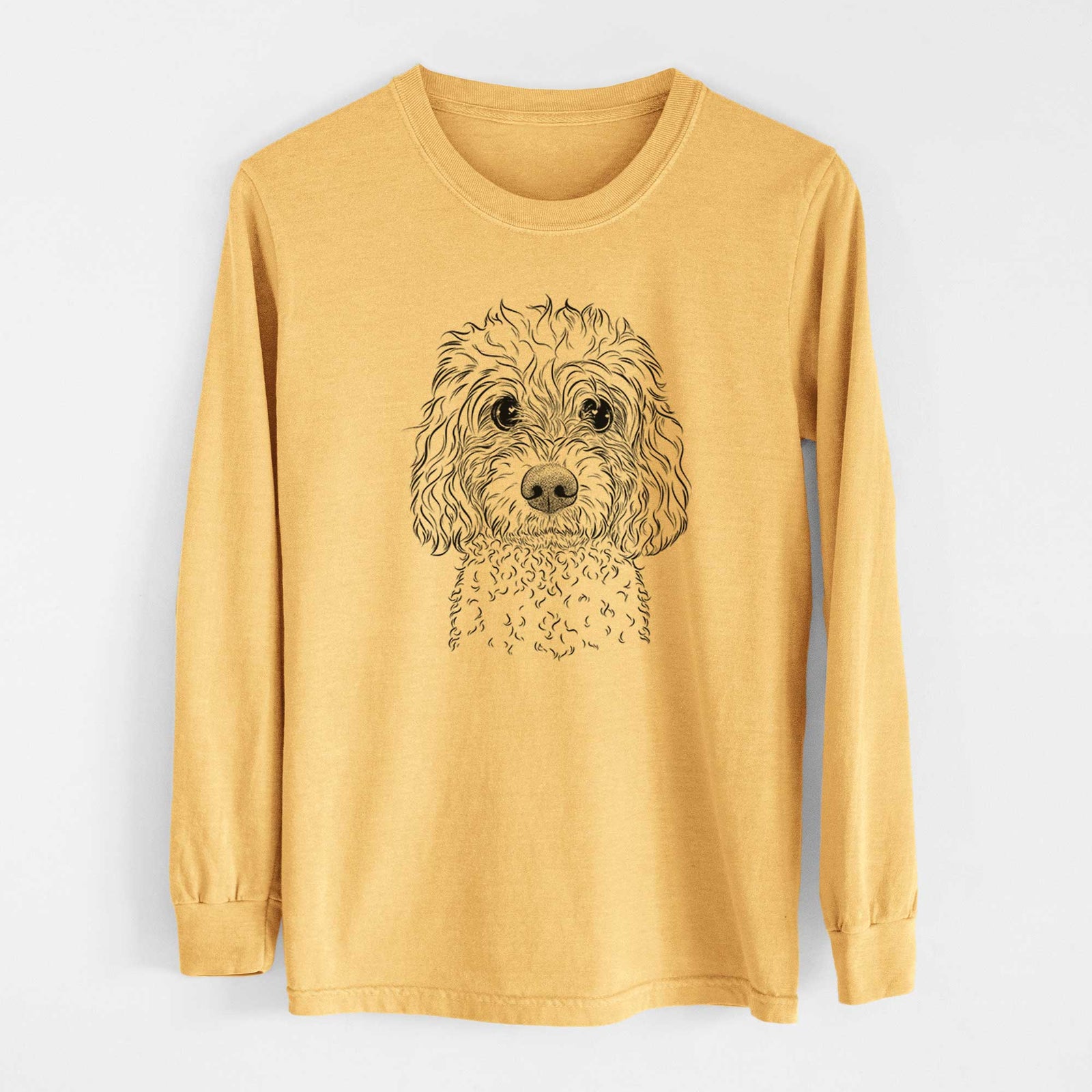 Bare Izzie the Cavachon - Heavyweight 100% Cotton Long Sleeve