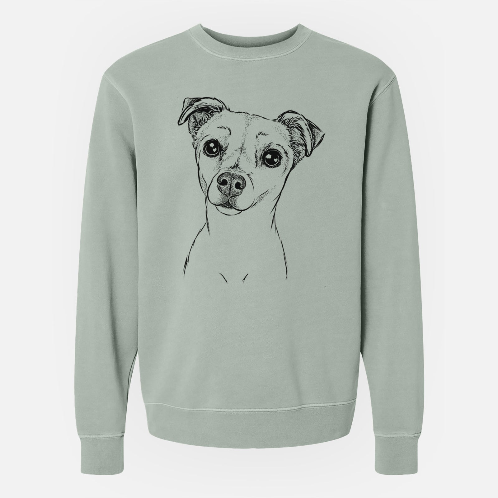 Bare Izzy the Chiweenie - Unisex Pigment Dyed Crew Sweatshirt