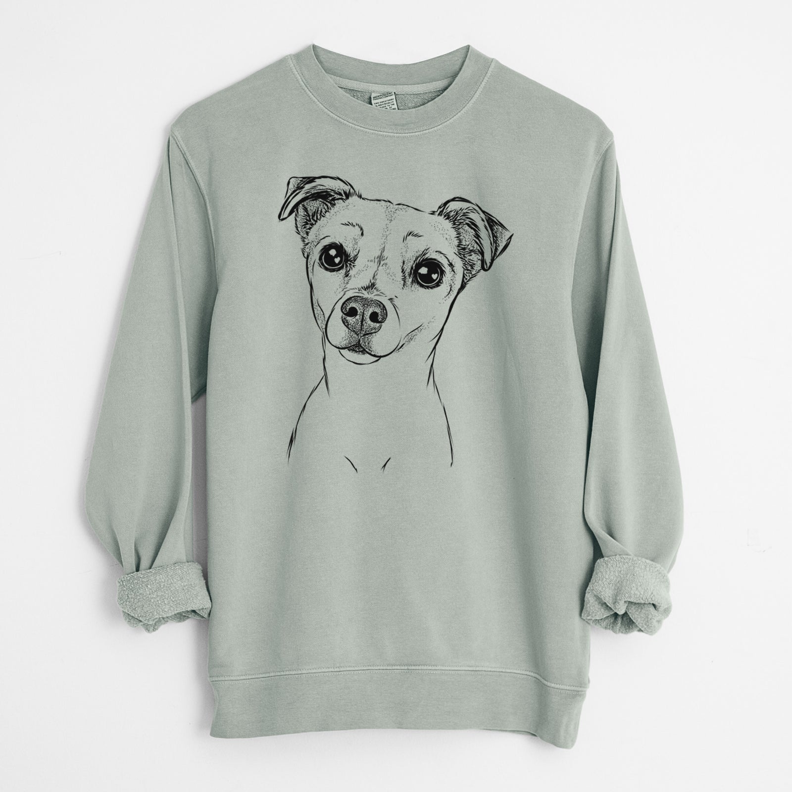 Bare Izzy the Chiweenie - Unisex Pigment Dyed Crew Sweatshirt