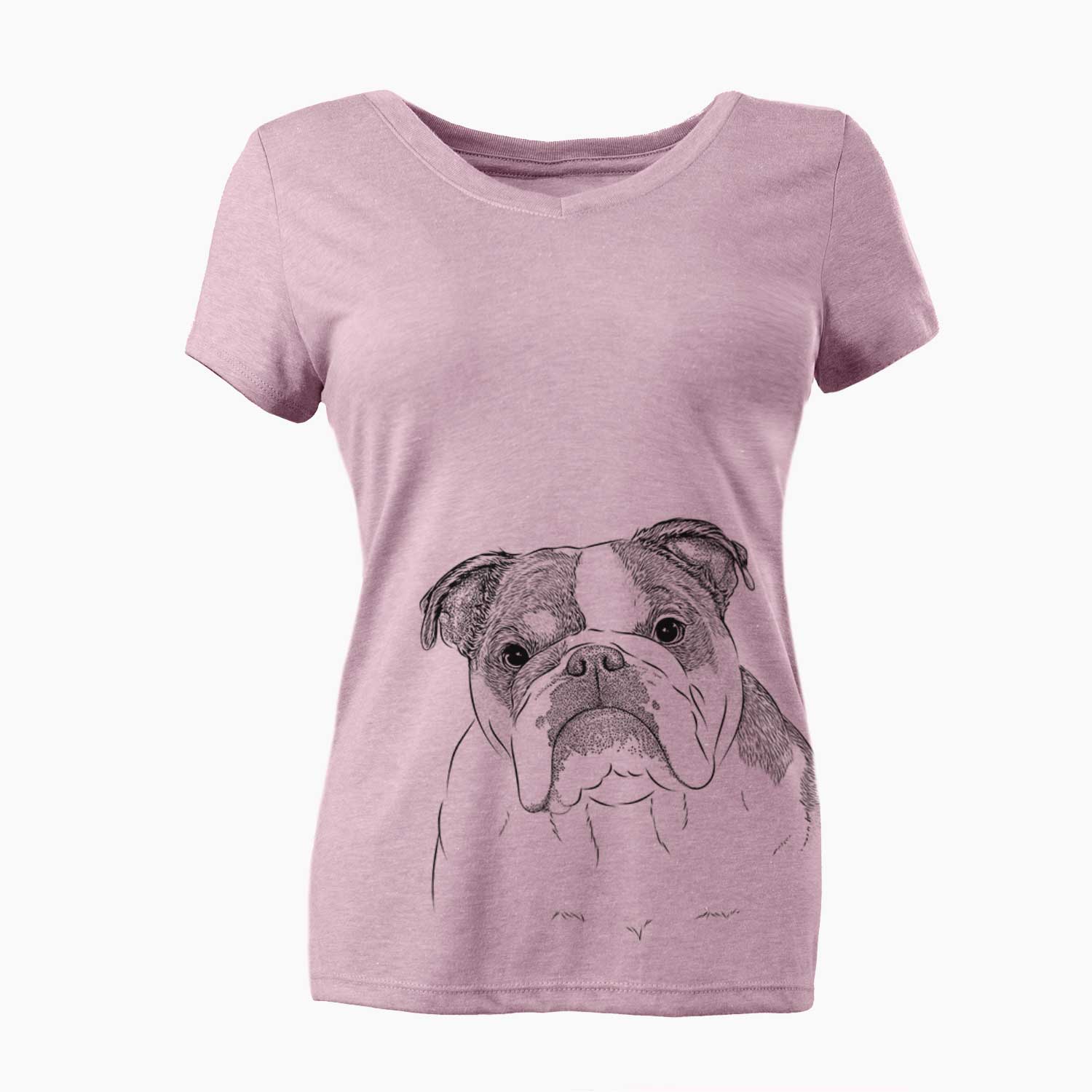 Bare Jack the English Bulldog - Women's V-neck Shirt