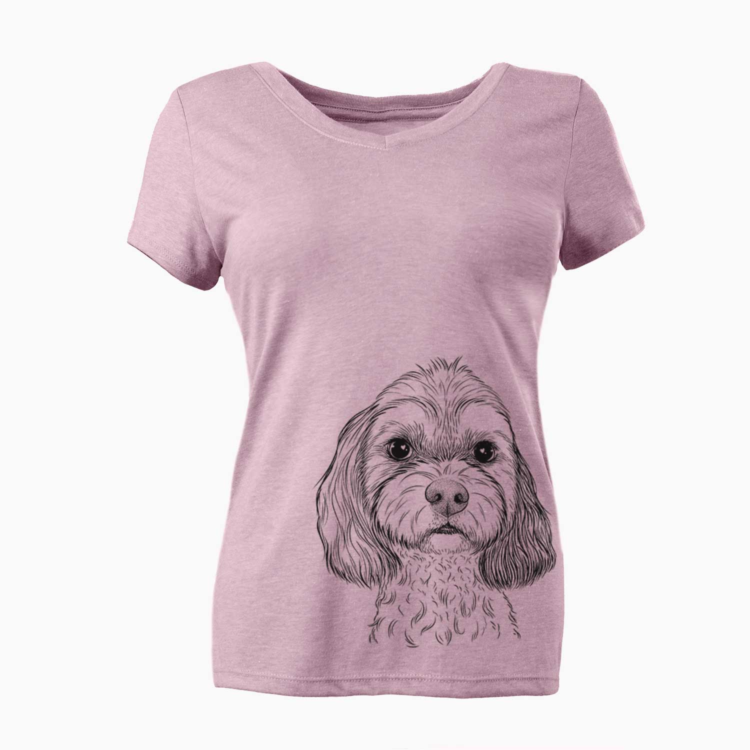 Bare Jasper Diggins the Cavapoo - Women's V-neck Shirt