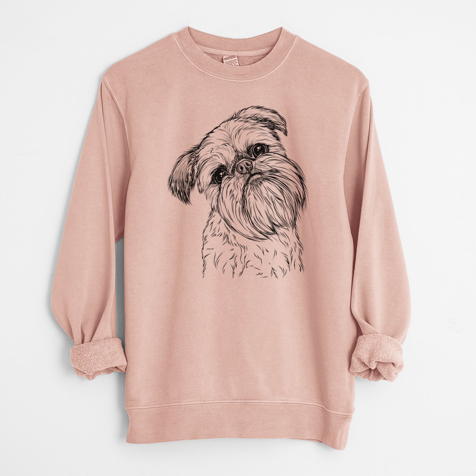 Bare Jasper Joe the Brussels Griffon - Unisex Pigment Dyed Crew Sweatshirt