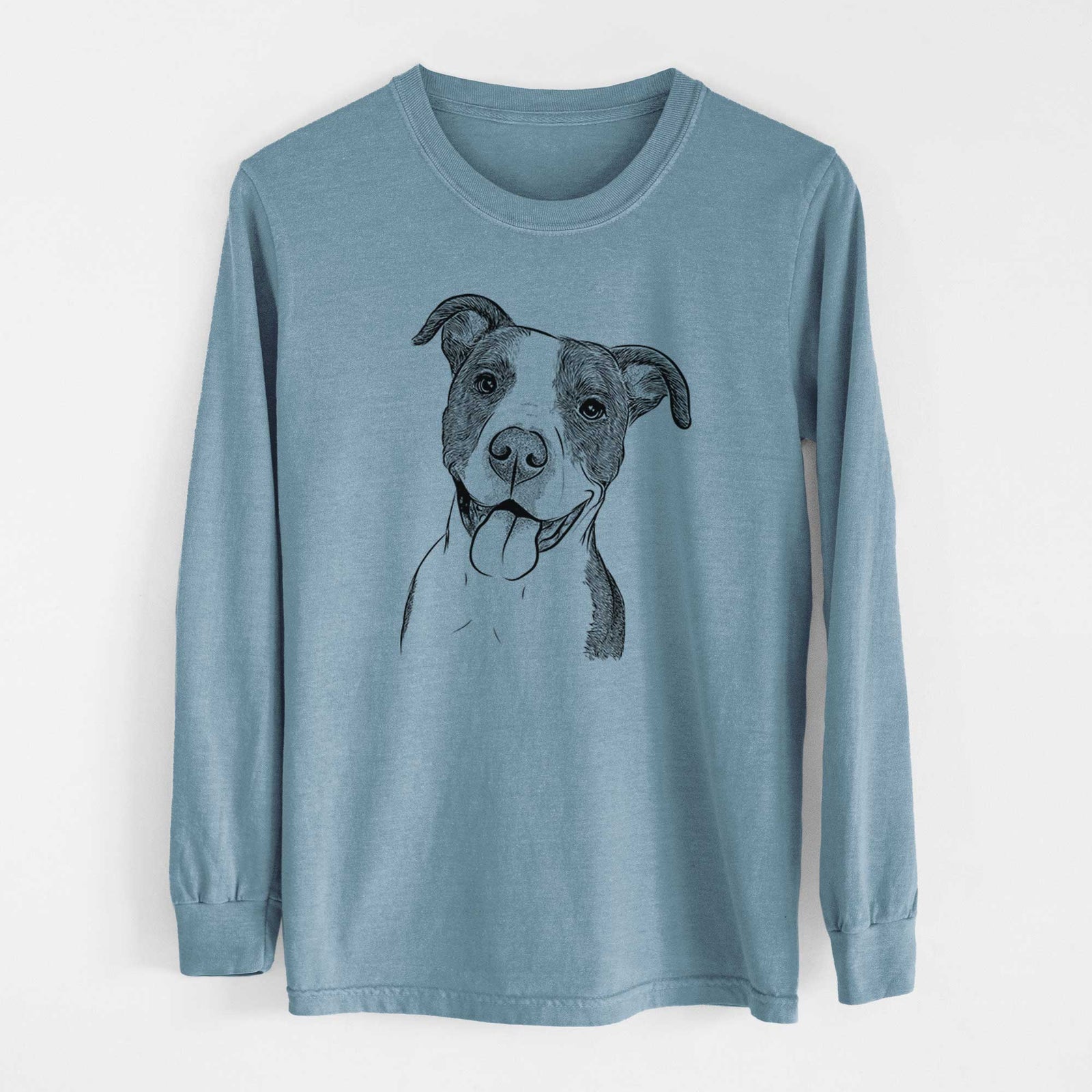Bare Jax the American Pitbull Terrier Mix - Heavyweight 100% Cotton Long Sleeve