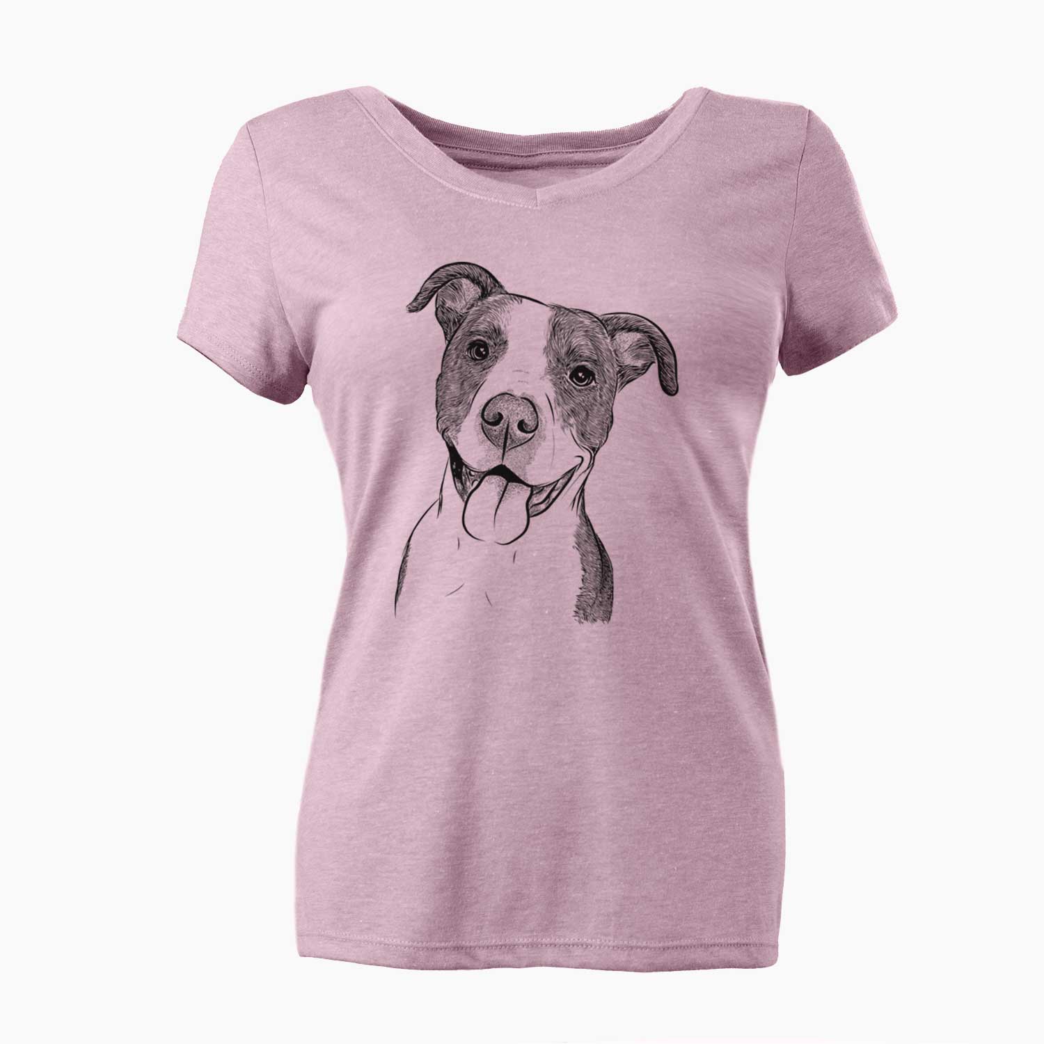 Bare Jax the American Pitbull Terrier Mix - Women's V-neck Shirt