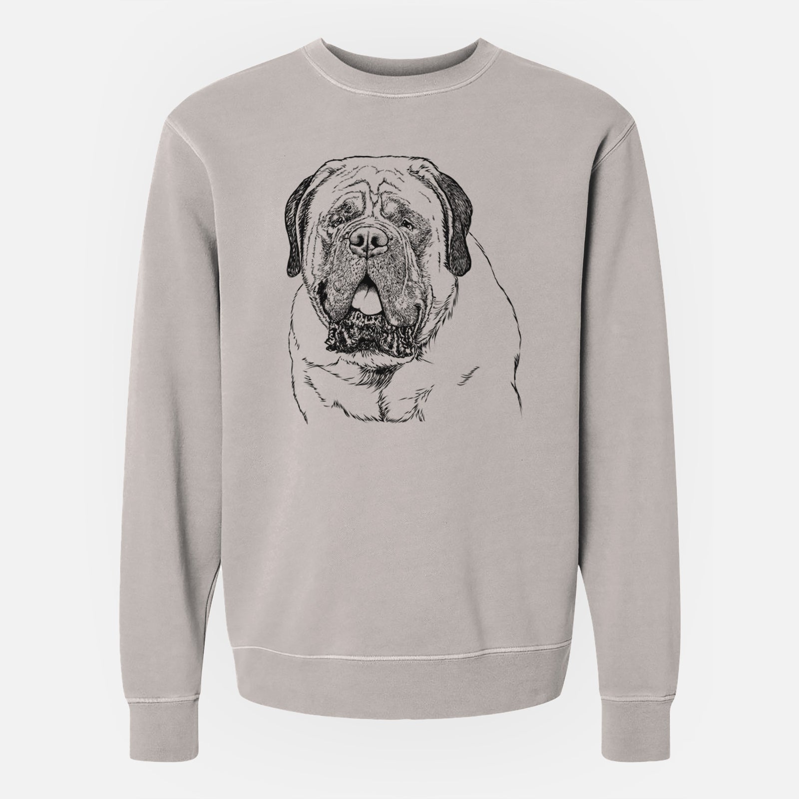 Bare Jed the English Mastiff - Unisex Pigment Dyed Crew Sweatshirt