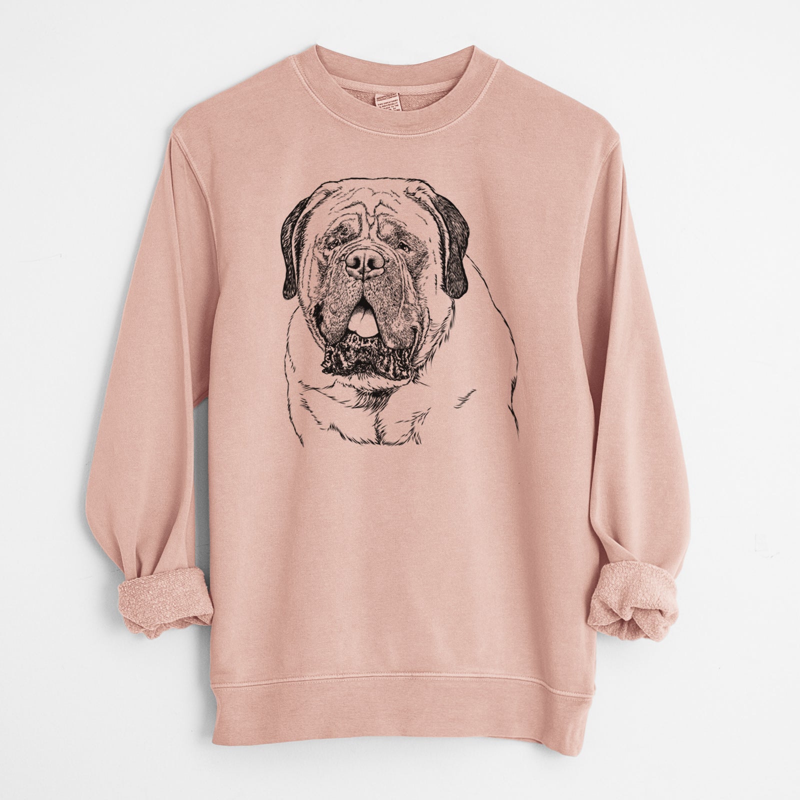 Bare Jed the English Mastiff - Unisex Pigment Dyed Crew Sweatshirt