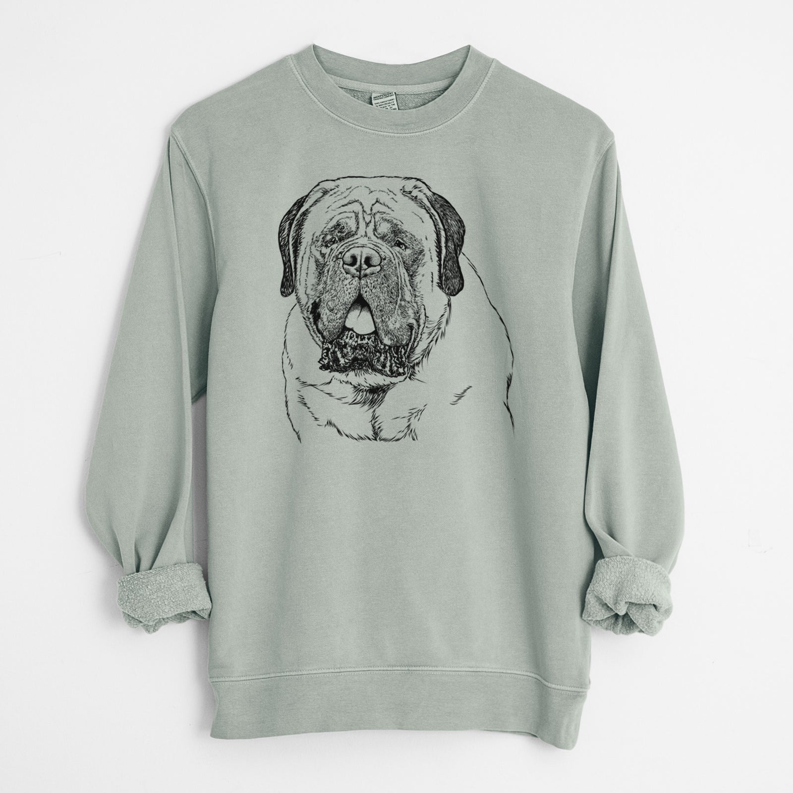 Bare Jed the English Mastiff - Unisex Pigment Dyed Crew Sweatshirt
