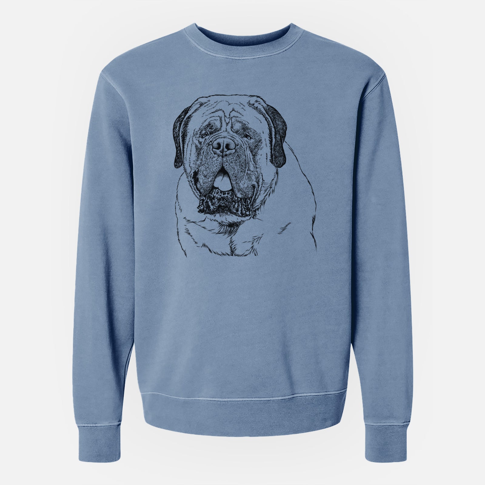 Bare Jed the English Mastiff - Unisex Pigment Dyed Crew Sweatshirt