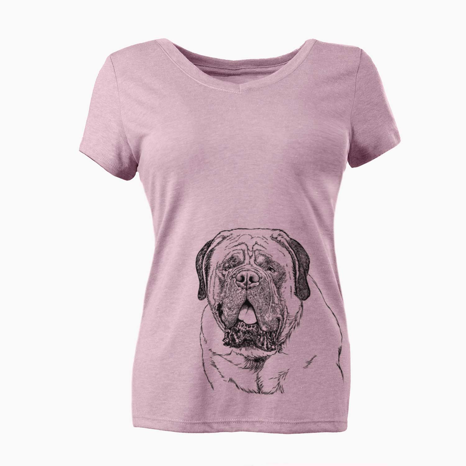 Bare Jed the English Mastiff - Women's V-neck Shirt