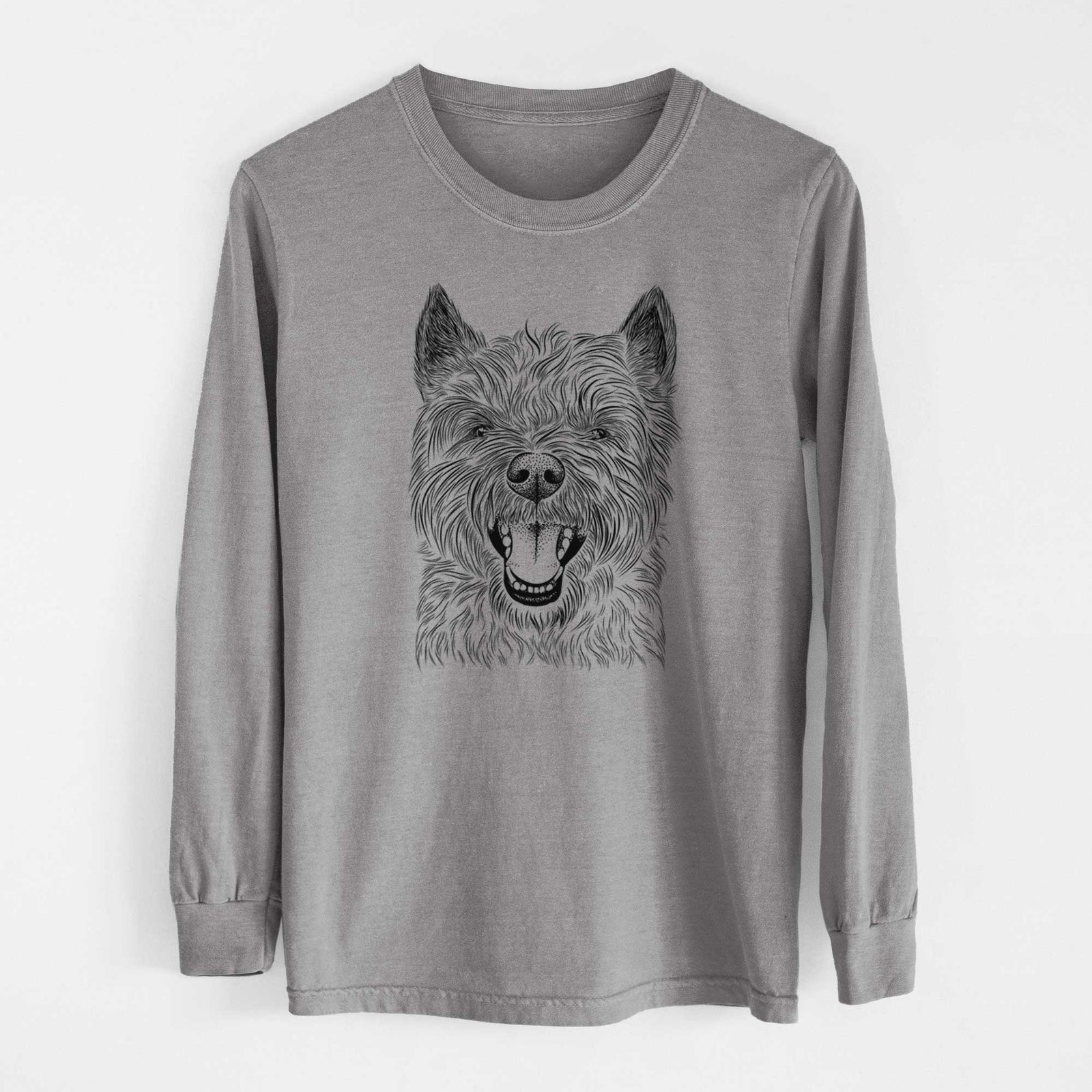 Bare Jeff the Cairn Terrier - Heavyweight 100% Cotton Long Sleeve