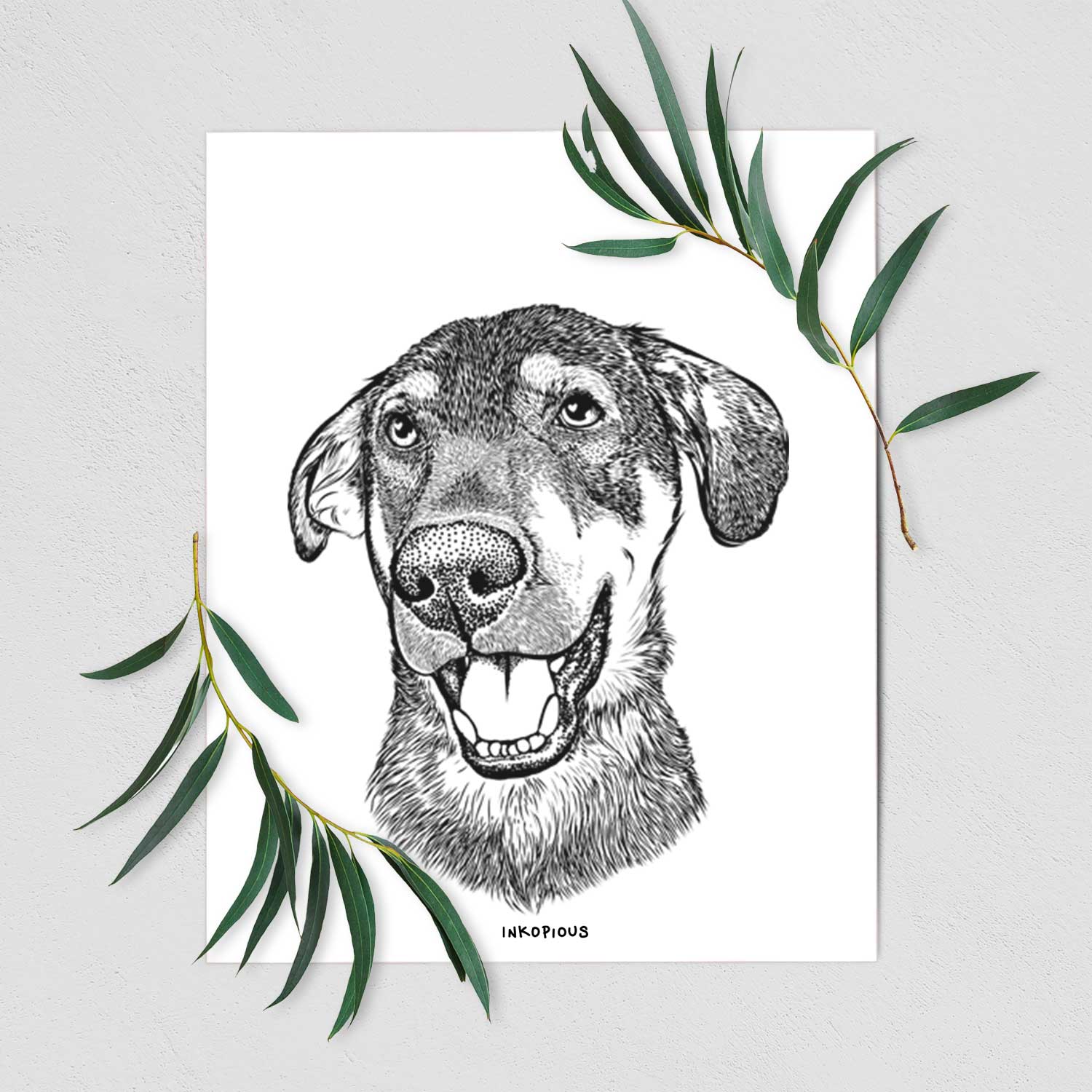 Jet the Mixed Breed Art Print