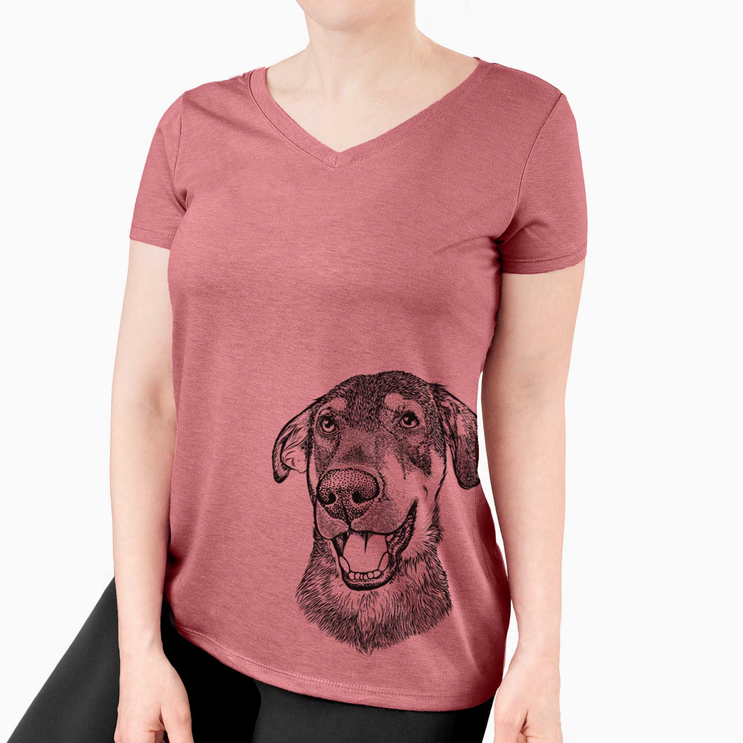 Bare Jet the Mixed Breed - Women's V-neck Shirt