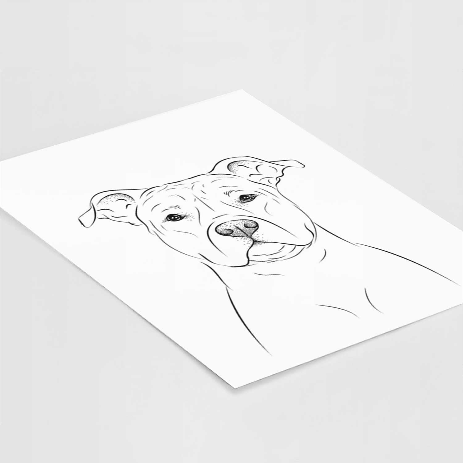 Jethro the American Staffordshire Terrier Art Print