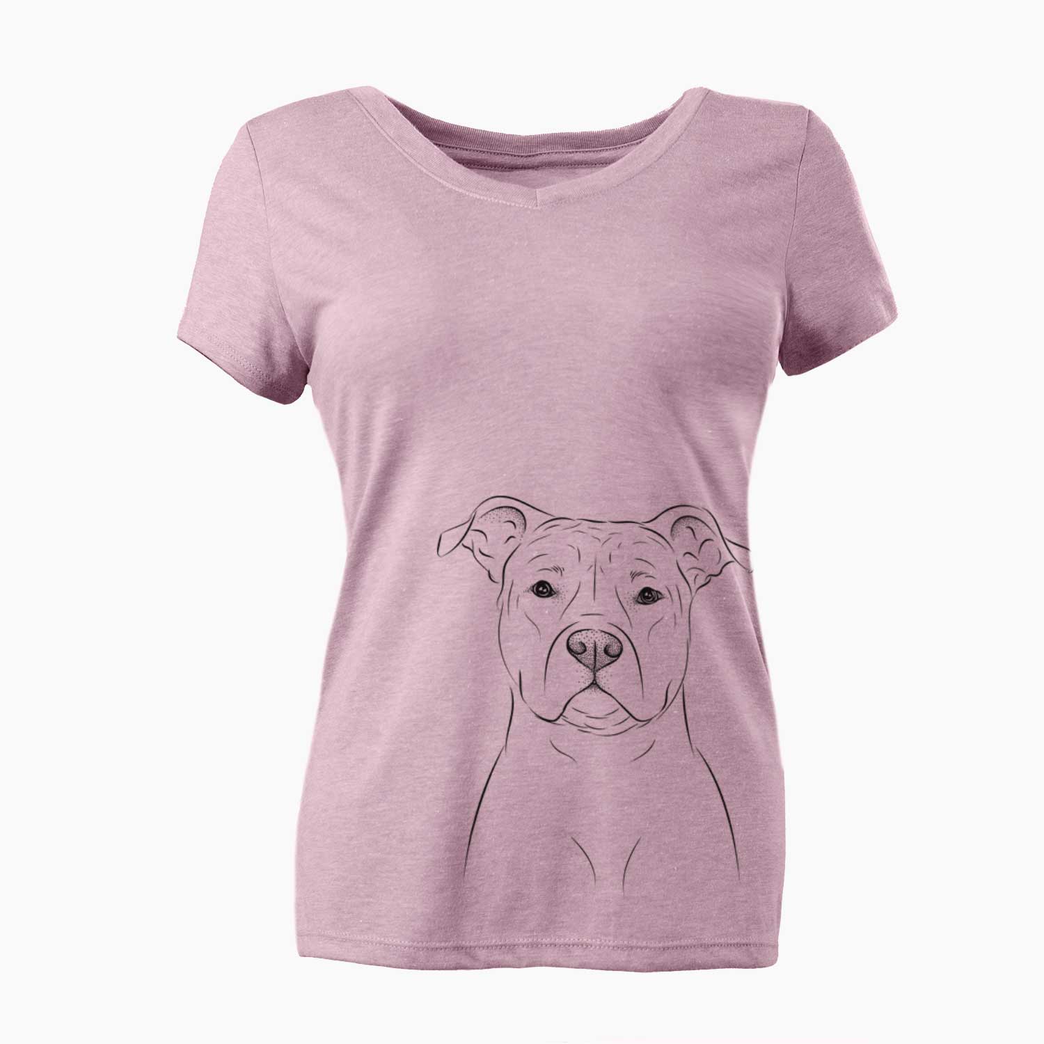 Bare Jethro the American Staffordshire Terrier - Women's V-neck Shirt