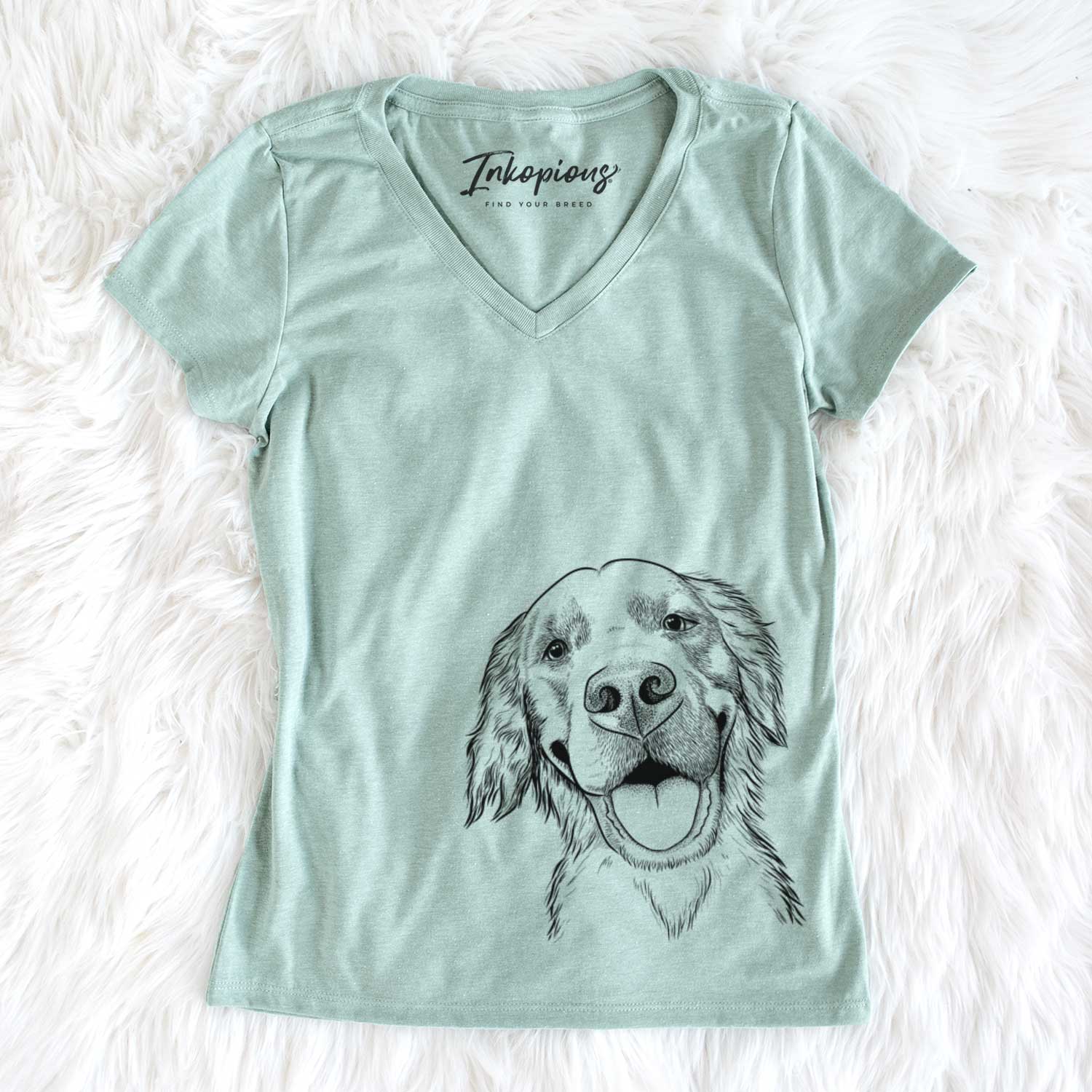 Jordy the Golden Retriever - Women's V-neck Shirt