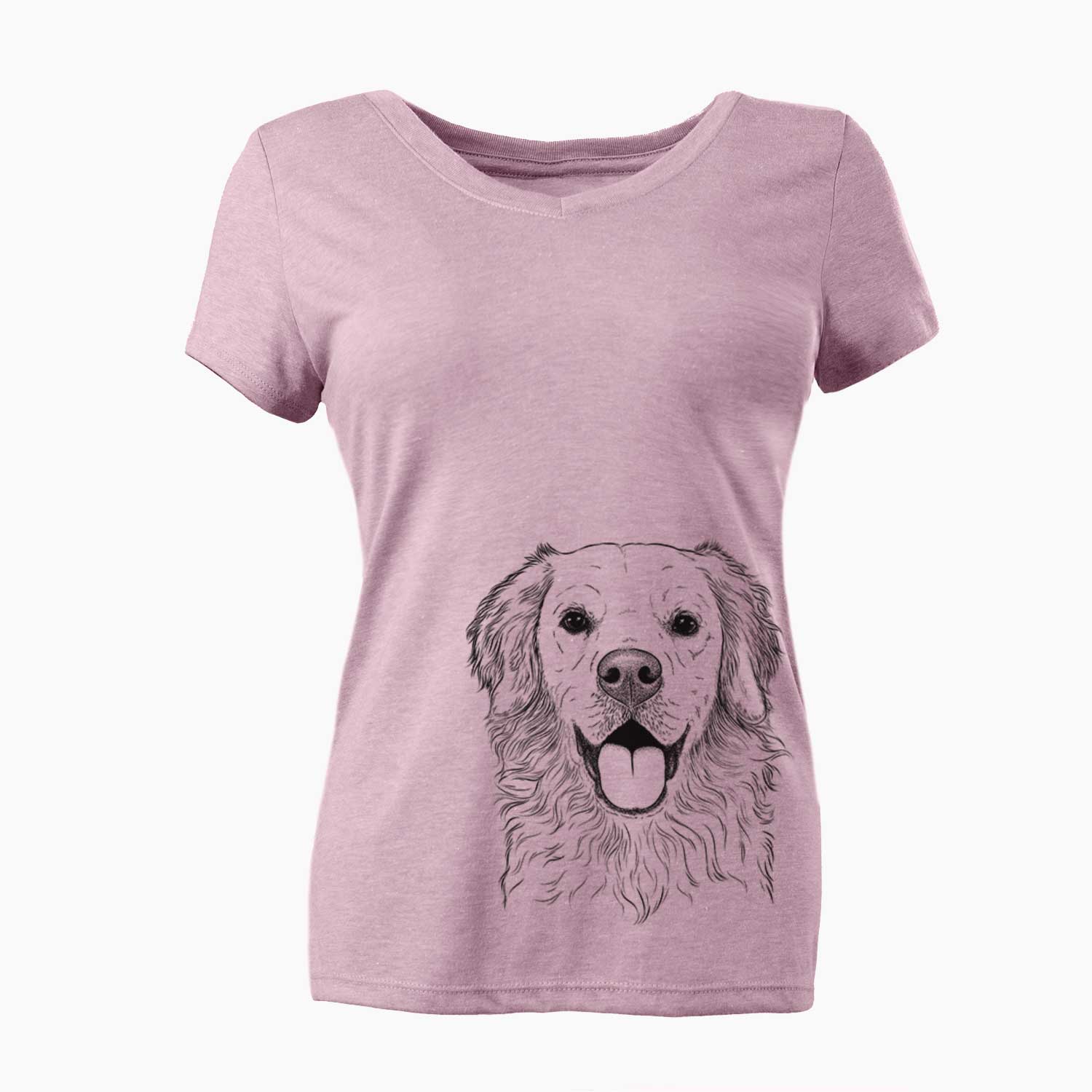 Juniper the Golden Retriever - Women's V-neck Shirt