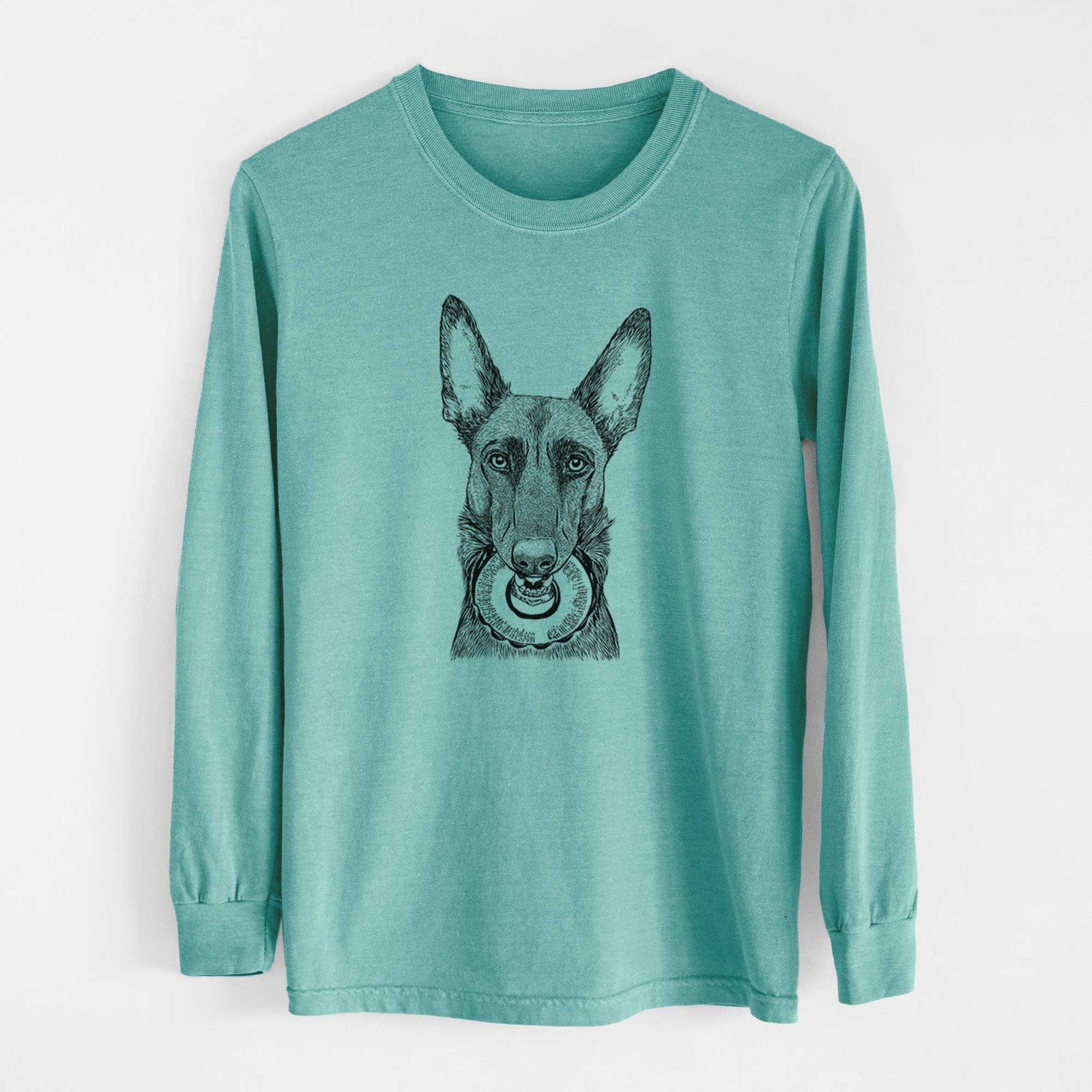 Bare Juno the Belgian Malinois - Heavyweight 100% Cotton Long Sleeve