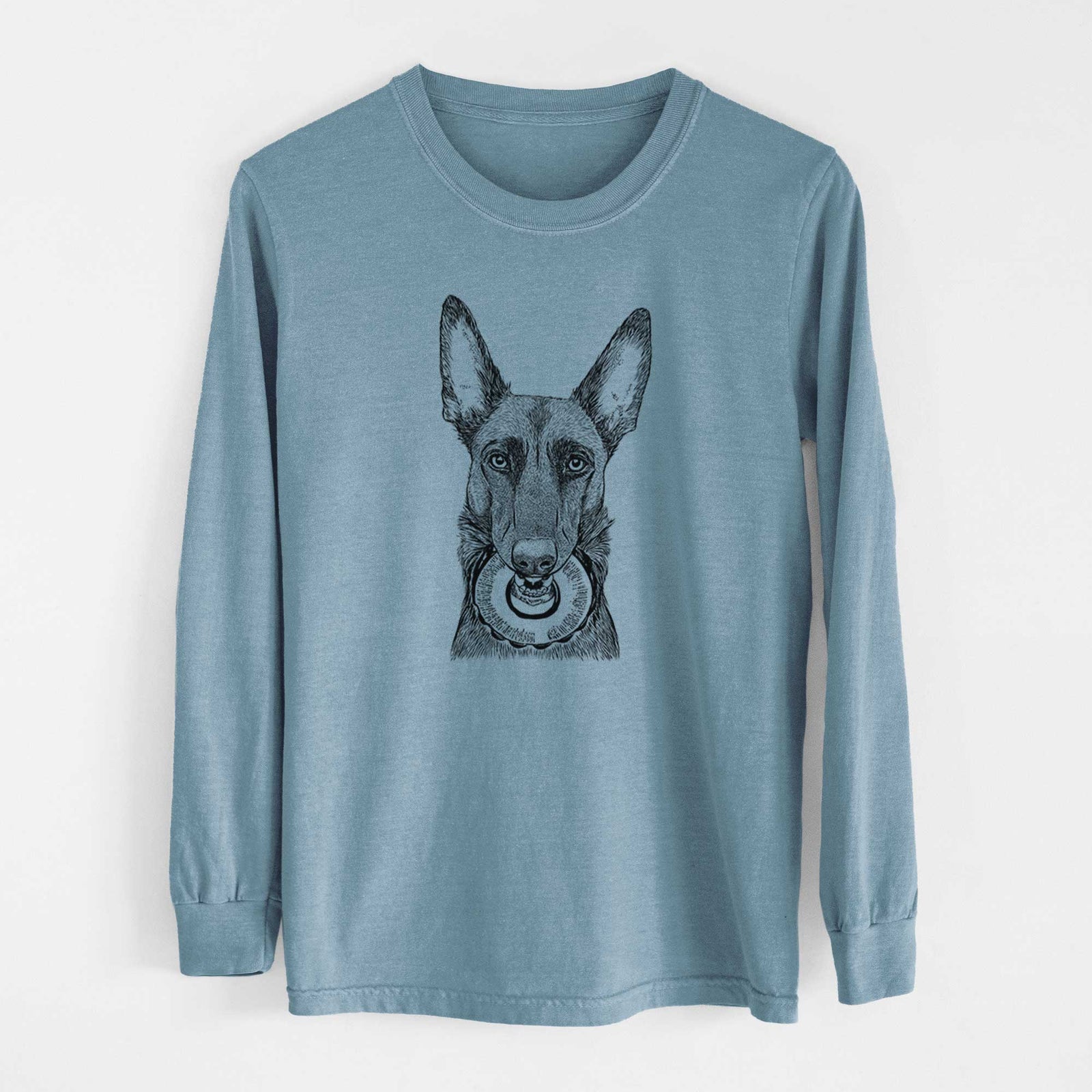 Bare Juno the Belgian Malinois - Heavyweight 100% Cotton Long Sleeve