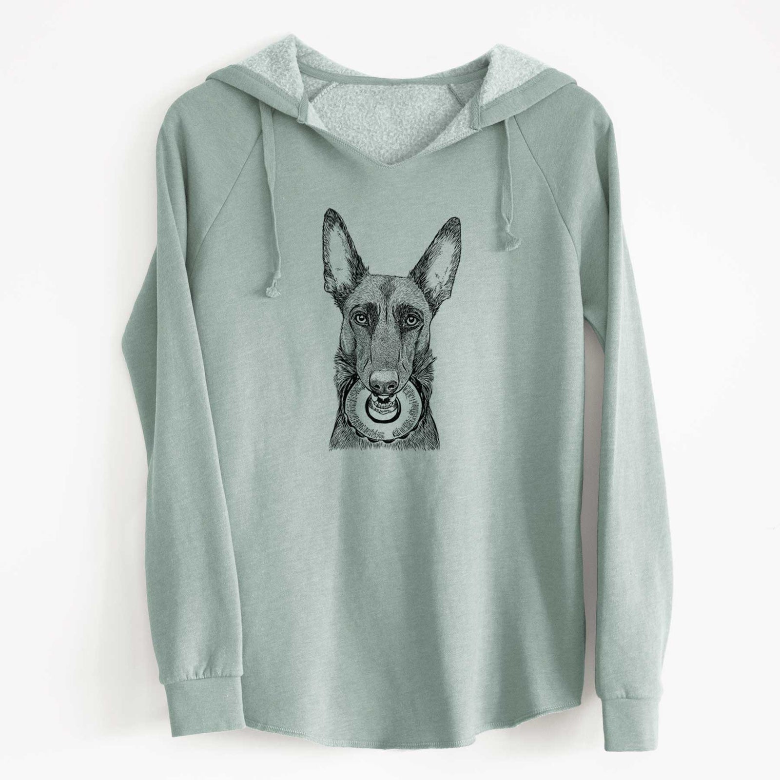 Bare Juno the Belgian Malinois - Cali Wave Hooded Sweatshirt