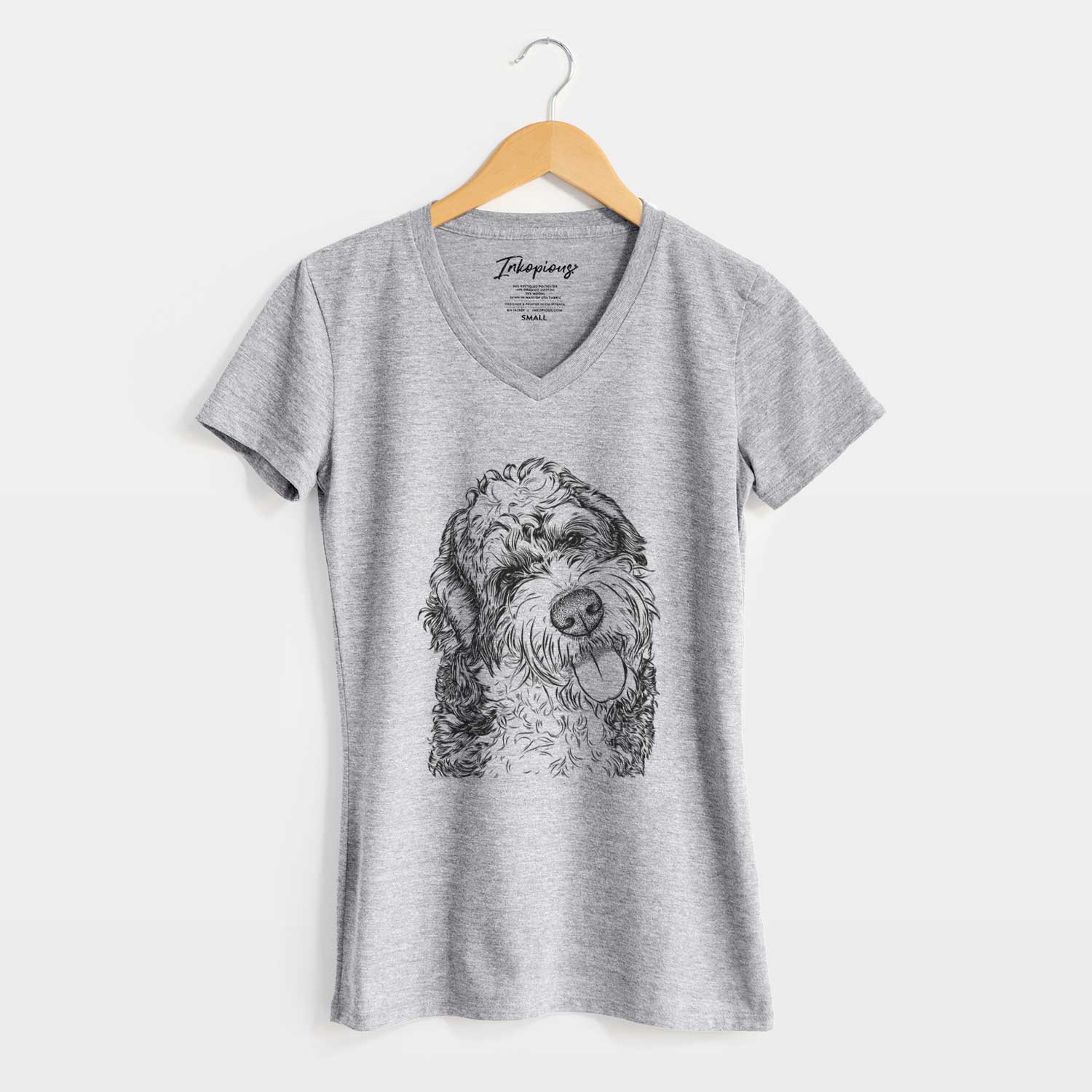 Bare Kaci the Bernedoodle - Women's V-neck Shirt