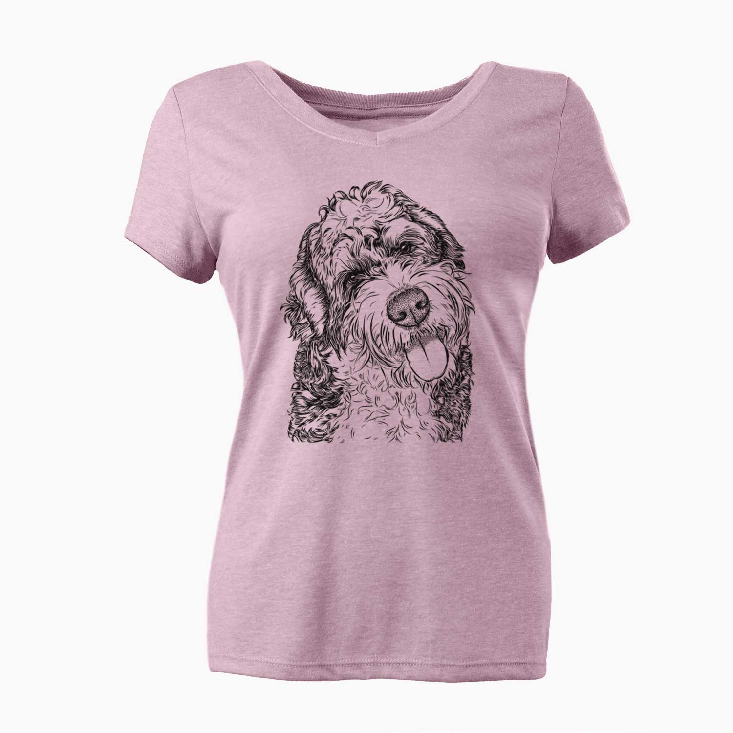 Bare Kaci the Bernedoodle - Women's V-neck Shirt