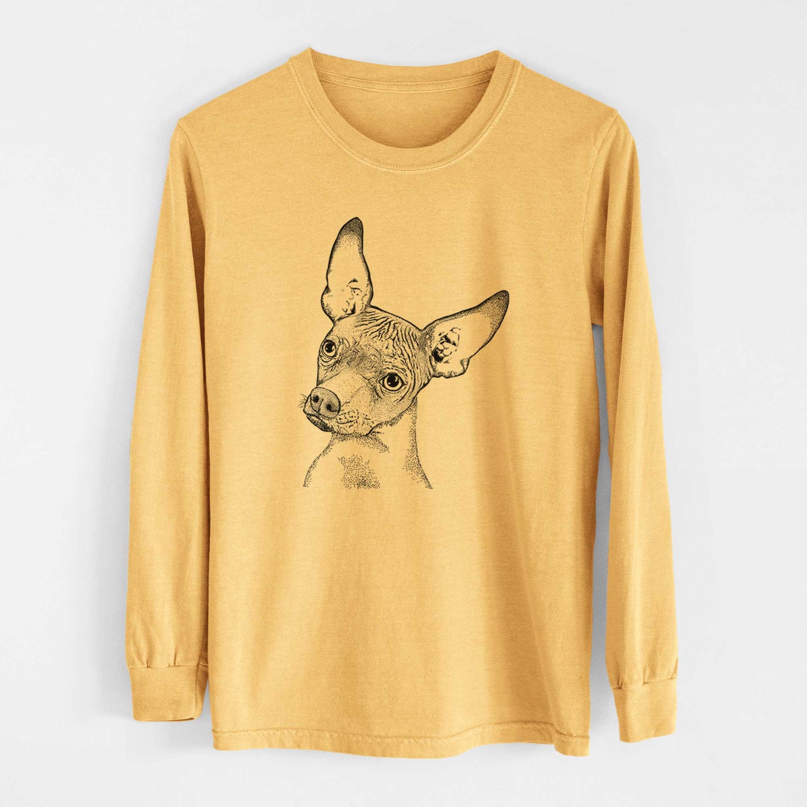 Bare Kahlo the Xoloitzcuintli - Heavyweight 100% Cotton Long Sleeve