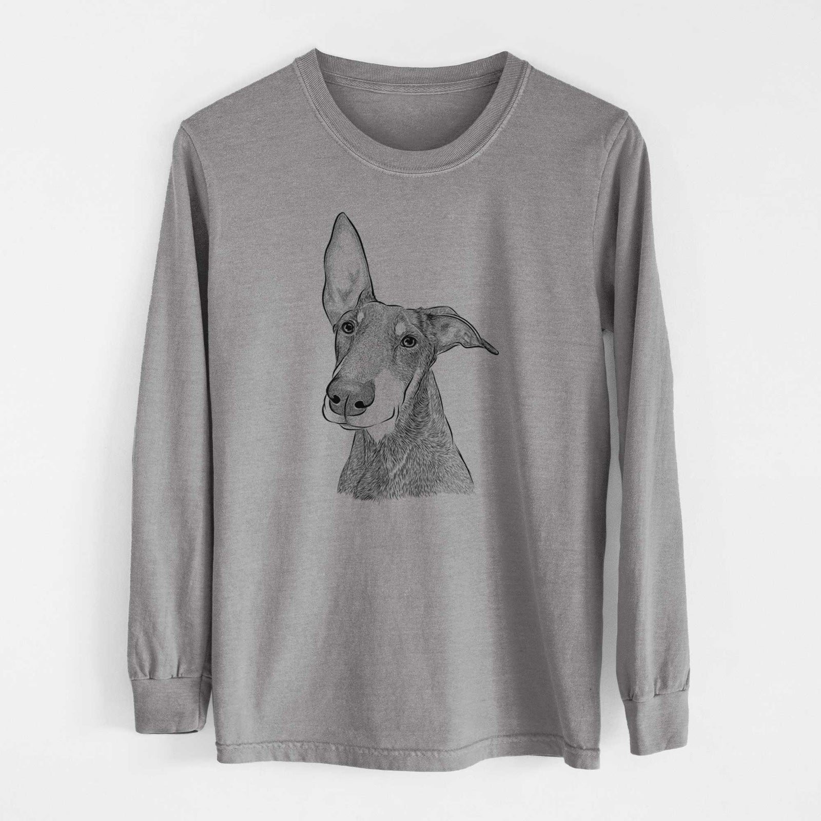 Bare Kain the Doberman Pinscher - Heavyweight 100% Cotton Long Sleeve