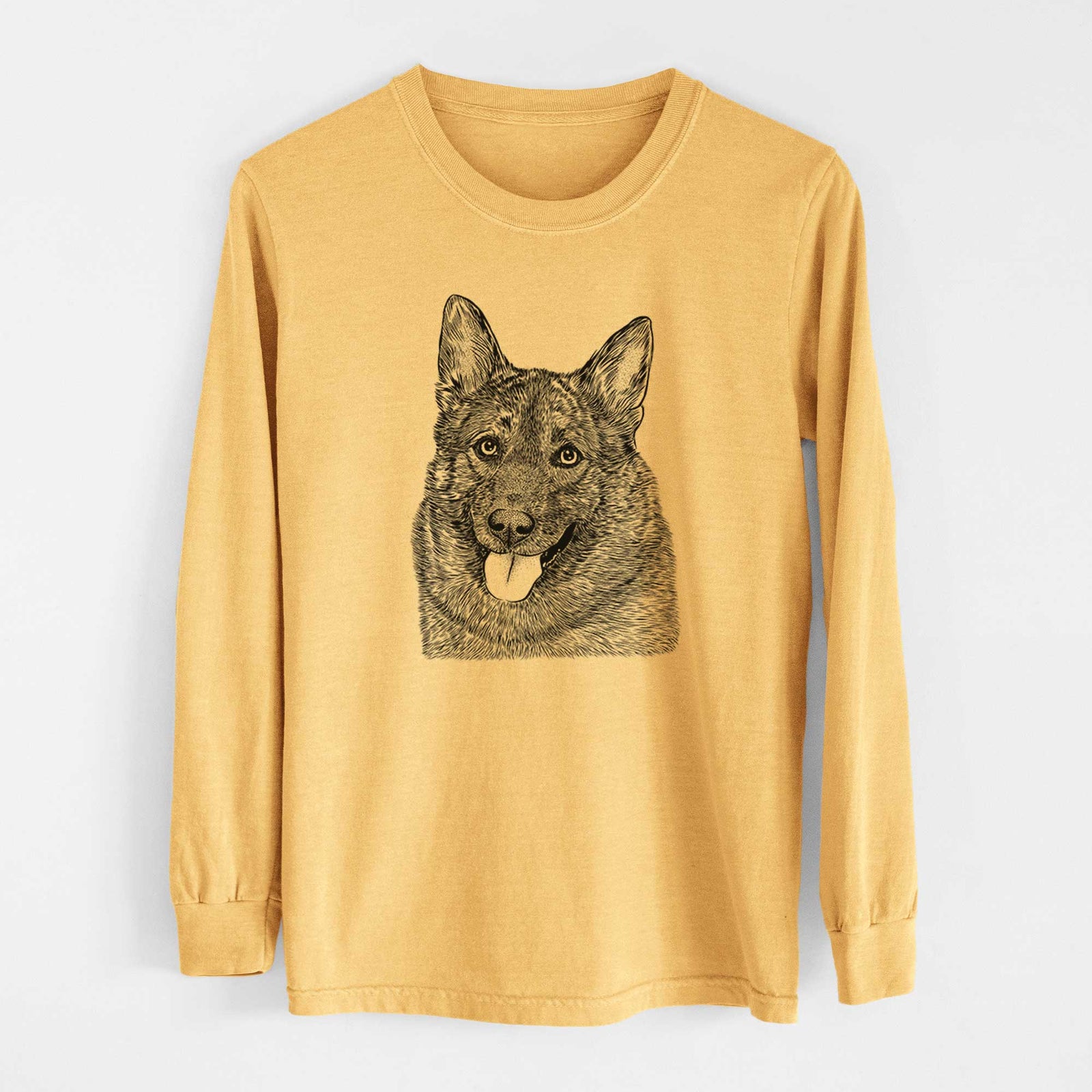 Bare Kasia the Norwegian Elkhound - Heavyweight 100% Cotton Long Sleeve