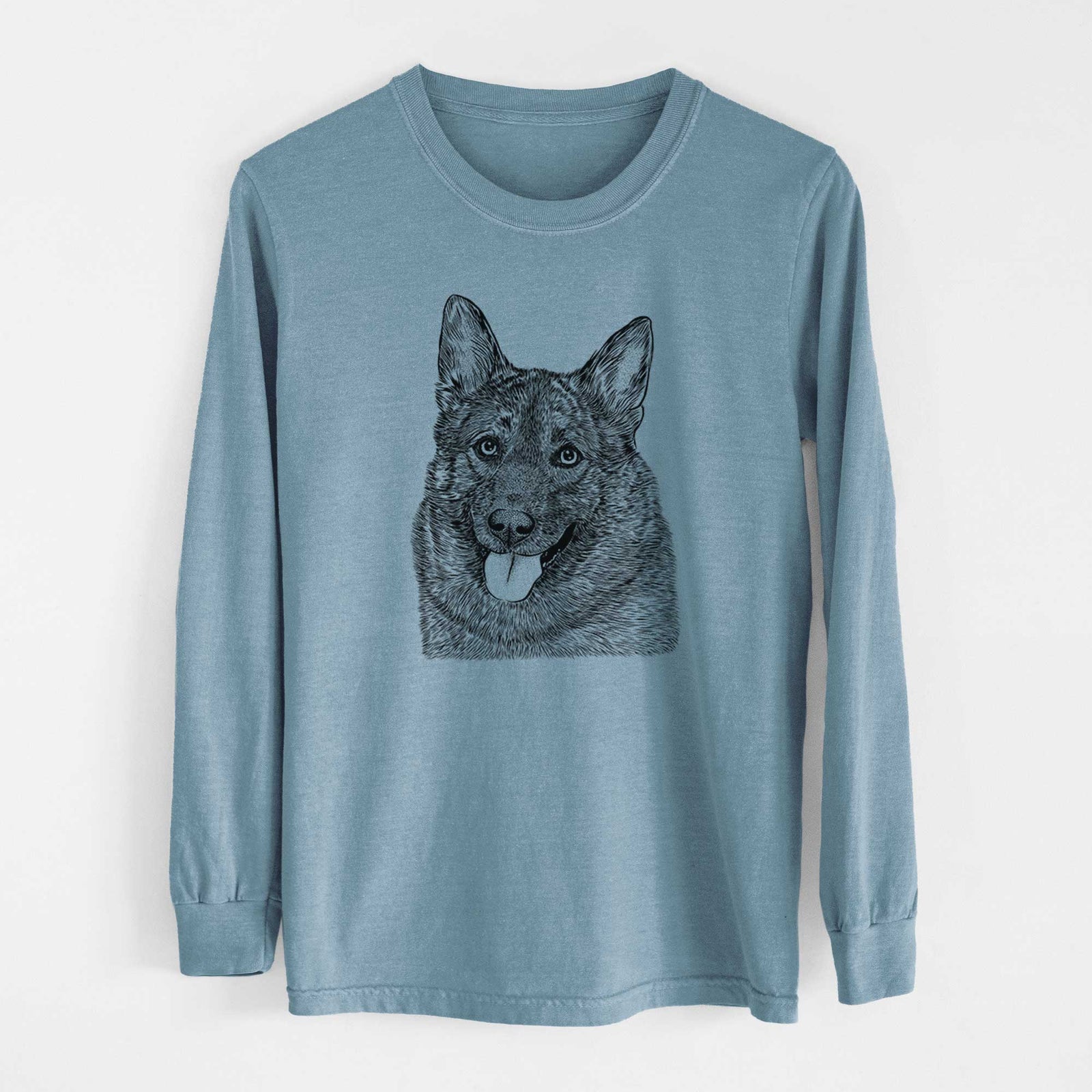 Bare Kasia the Norwegian Elkhound - Heavyweight 100% Cotton Long Sleeve