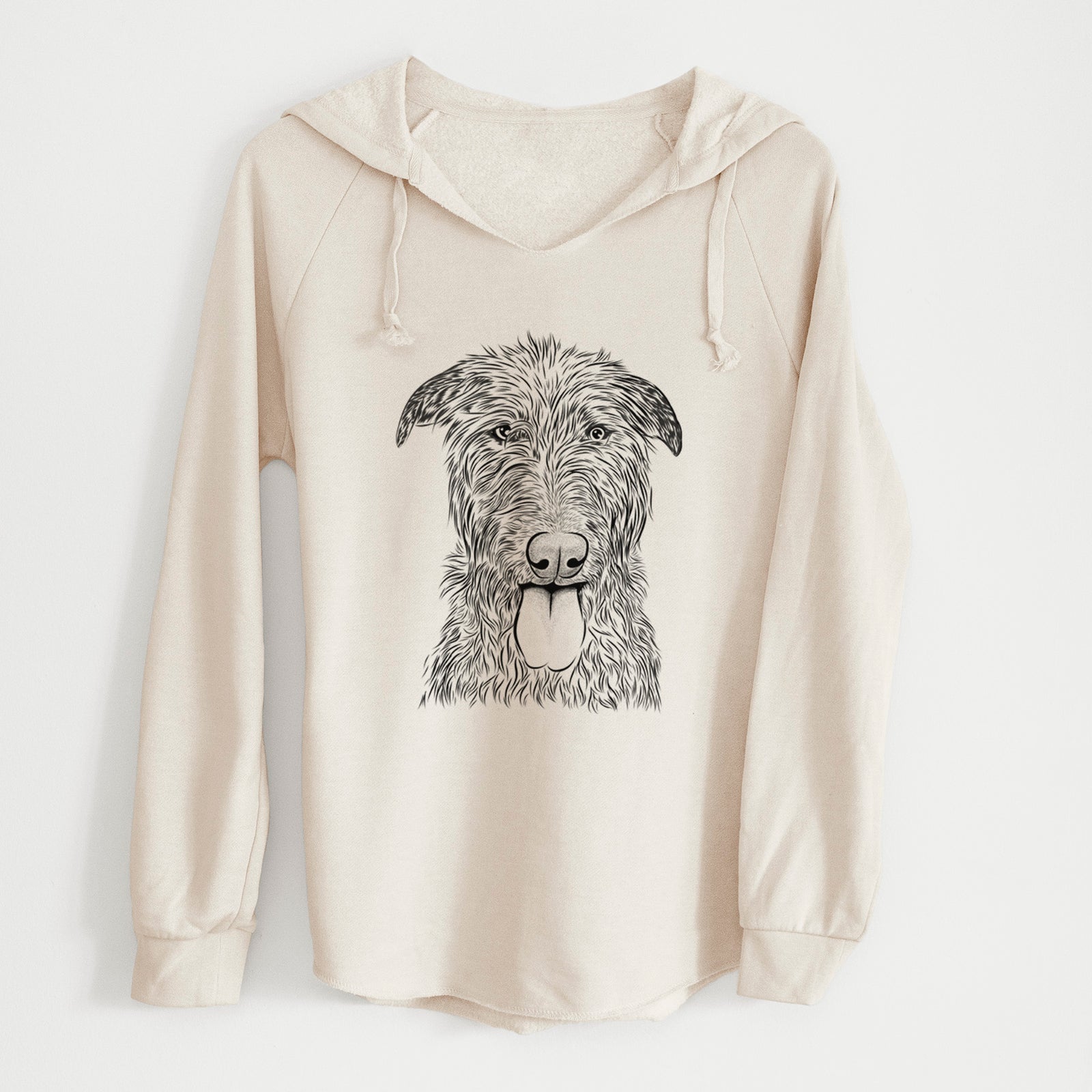 Bare Keeva the Irish Wolfhound - Cali Wave Hooded Sweatshirt