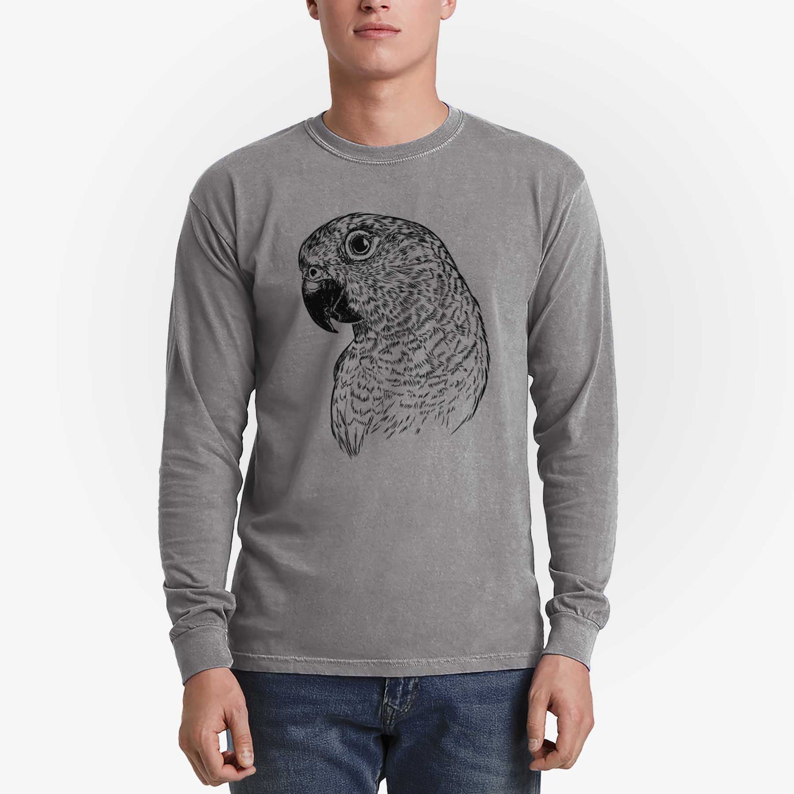 Bare Kelly the Conure - Heavyweight 100% Cotton Long Sleeve