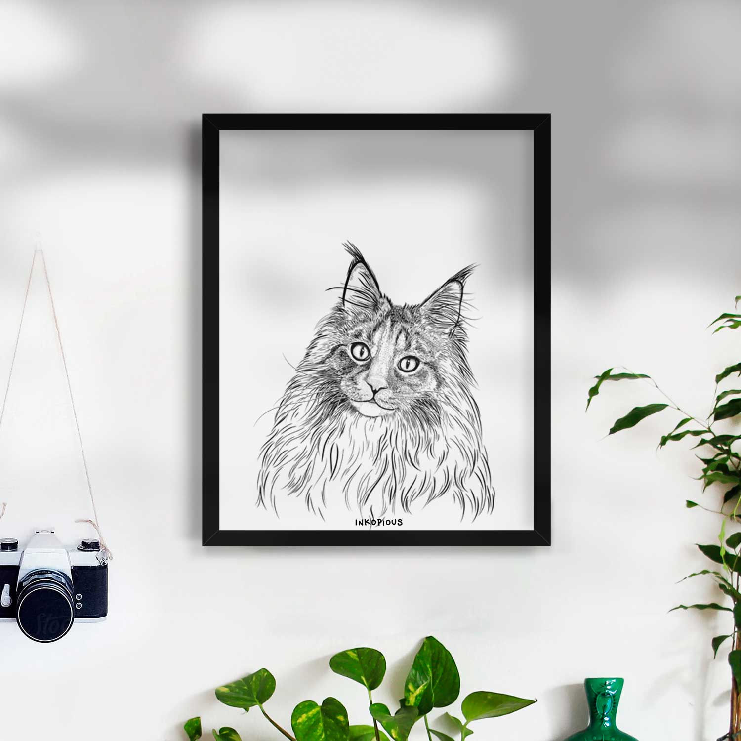 Kiki the Maine Coon Cat Art Print