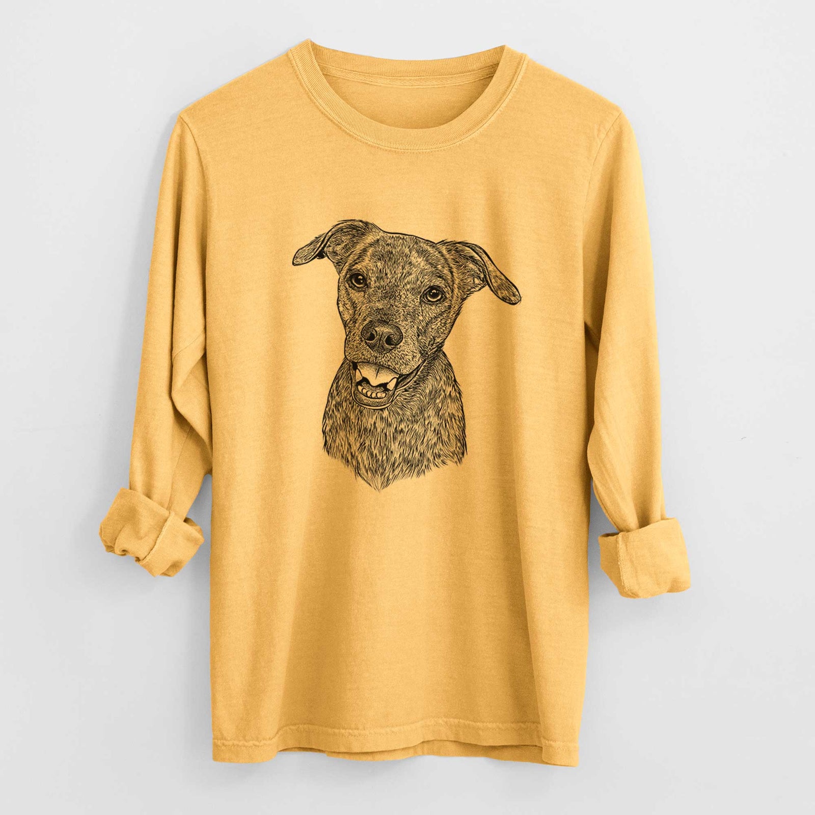 Bare Kirby the Mountain Cur Mix - Heavyweight 100% Cotton Long Sleeve