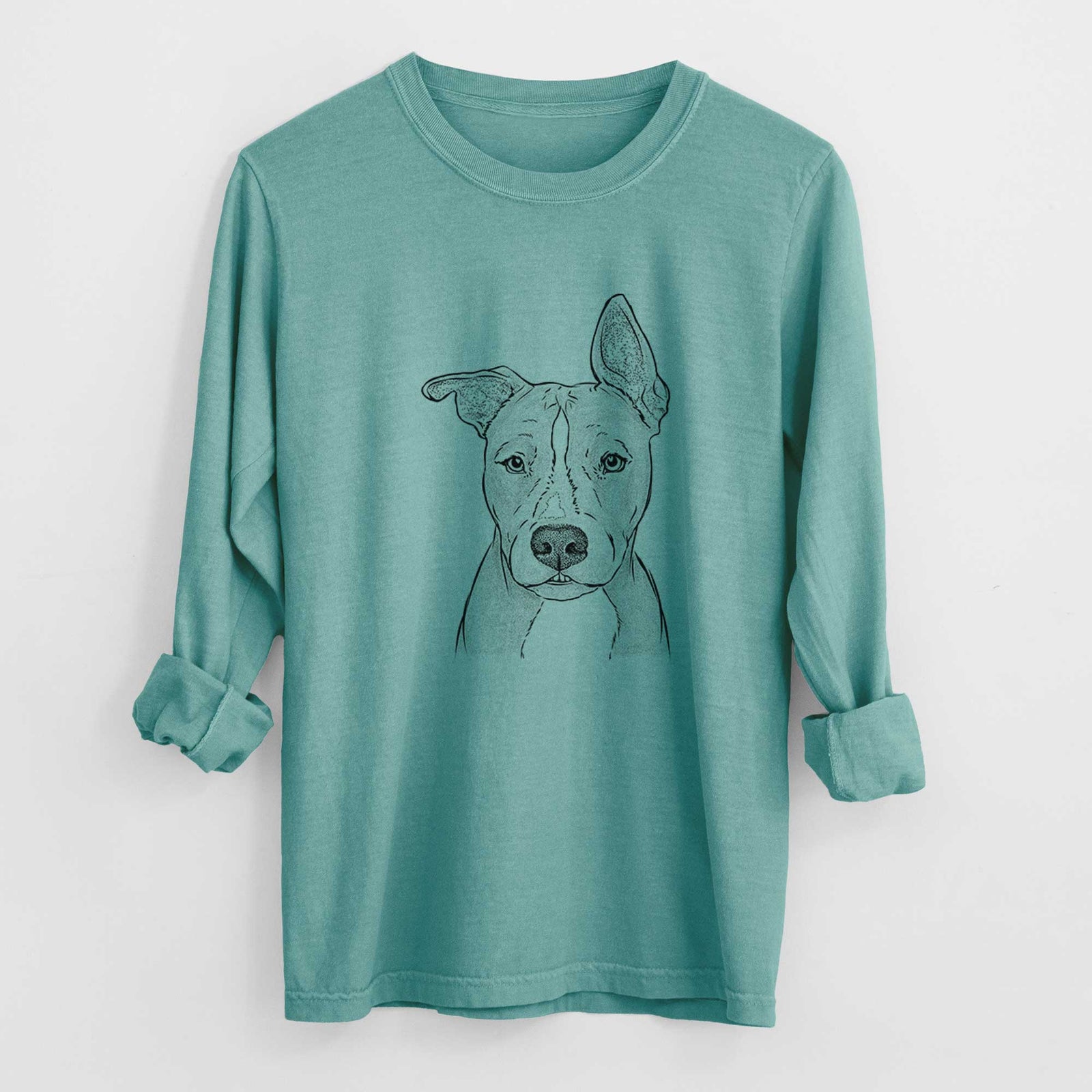 Bare Kisses the Pitbull - Heavyweight 100% Cotton Long Sleeve
