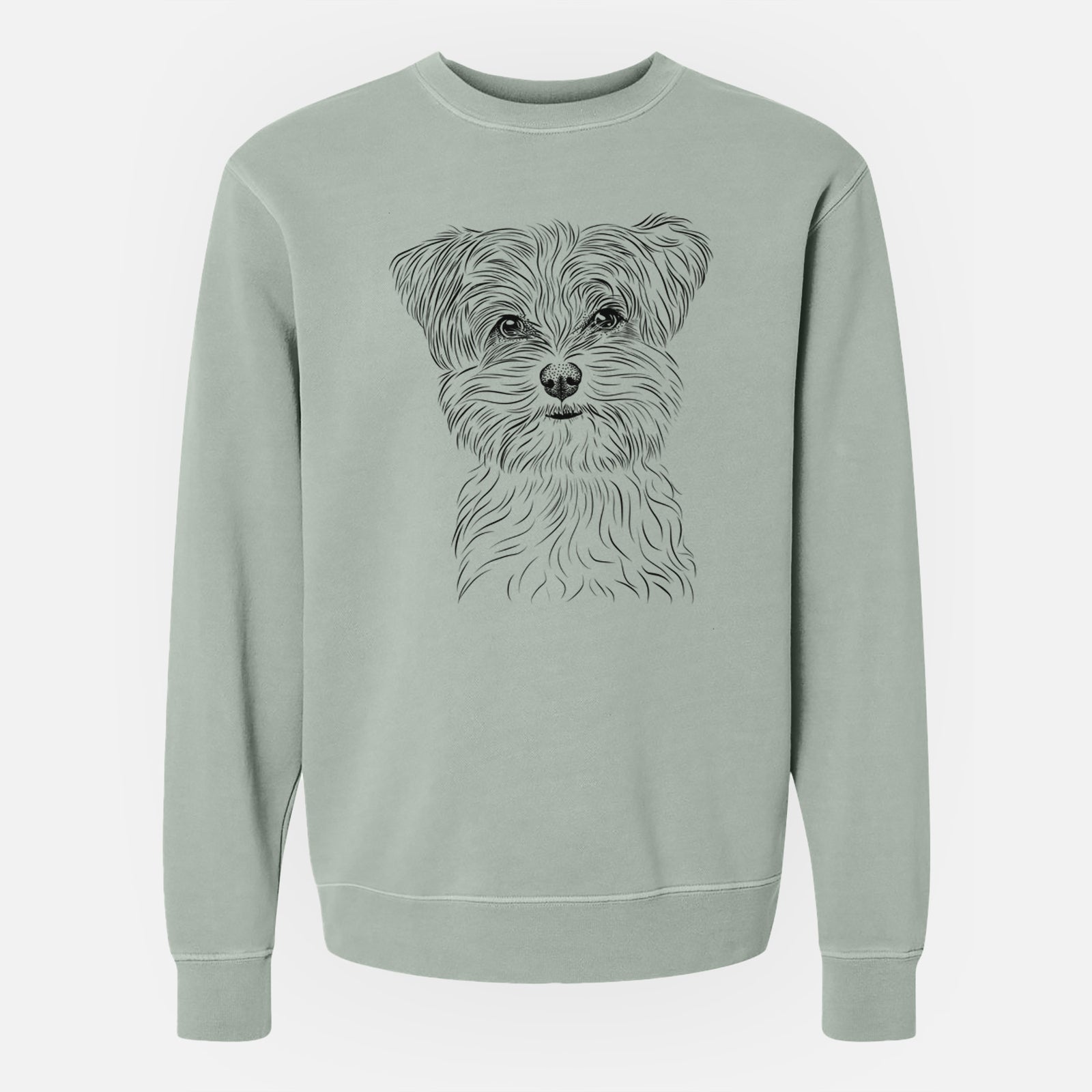 Bare Kiwi the Morkie - Unisex Pigment Dyed Crew Sweatshirt