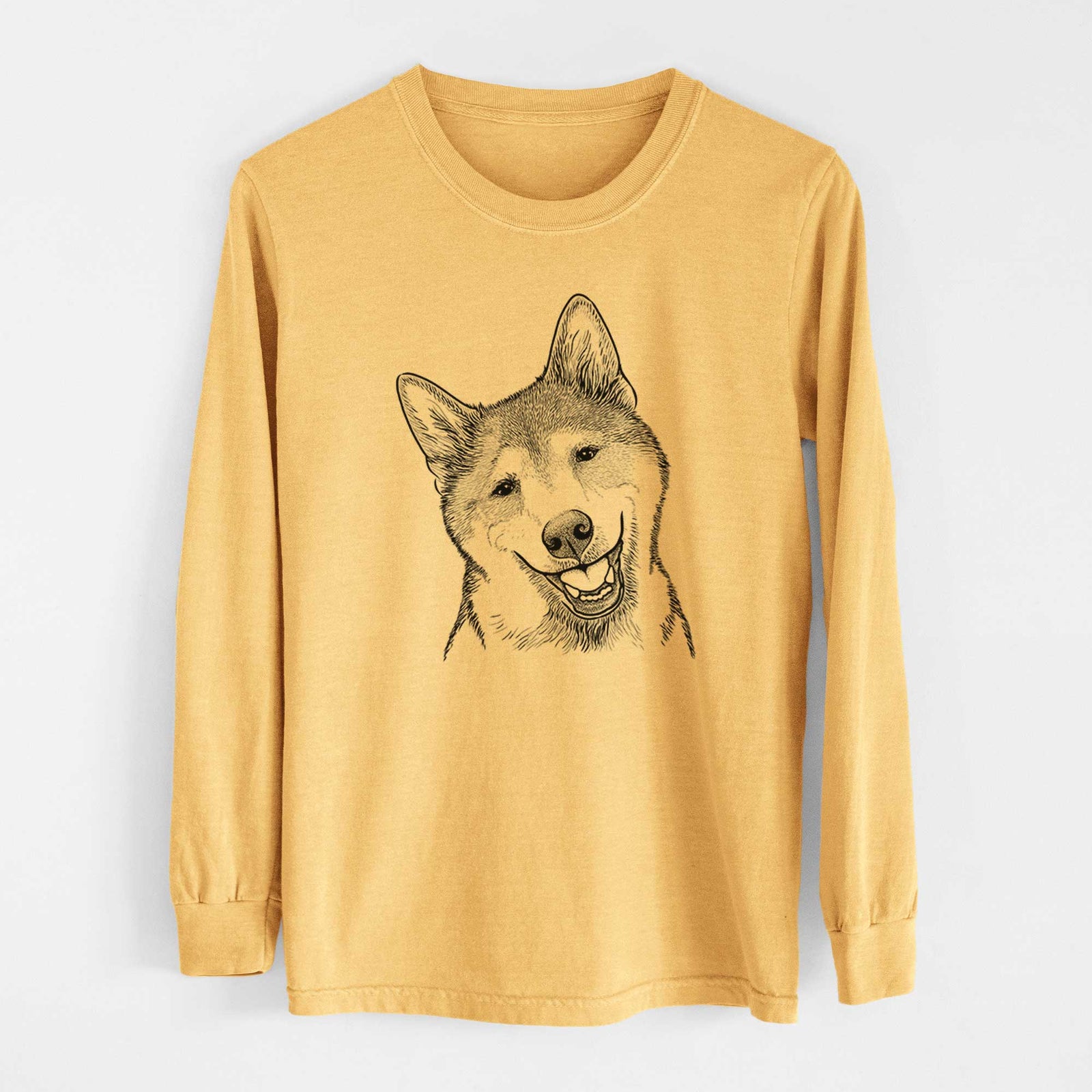 Bare Koby the Shiba Inu - Heavyweight 100% Cotton Long Sleeve