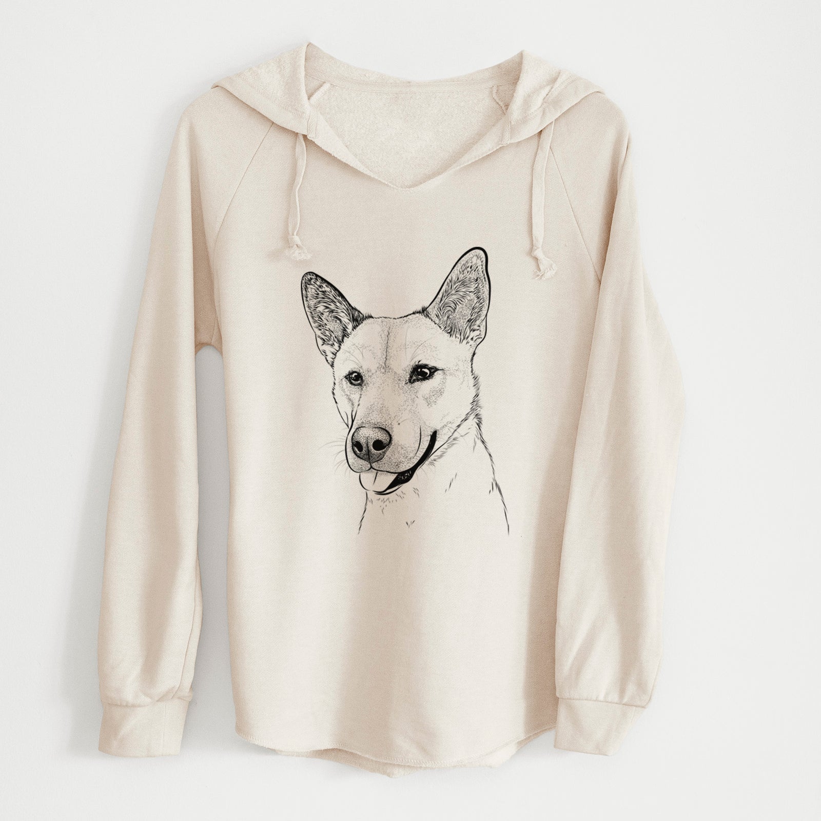Bare Kulfi the Jindo Shiba Inu Mix - Cali Wave Hooded Sweatshirt