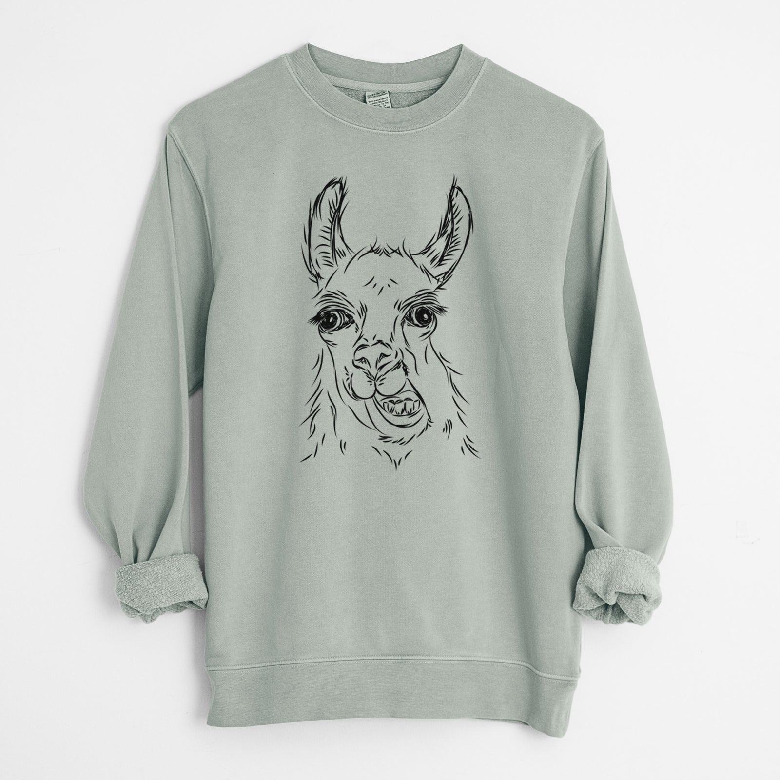 Bare Larry the Llama - Unisex Pigment Dyed Crew Sweatshirt